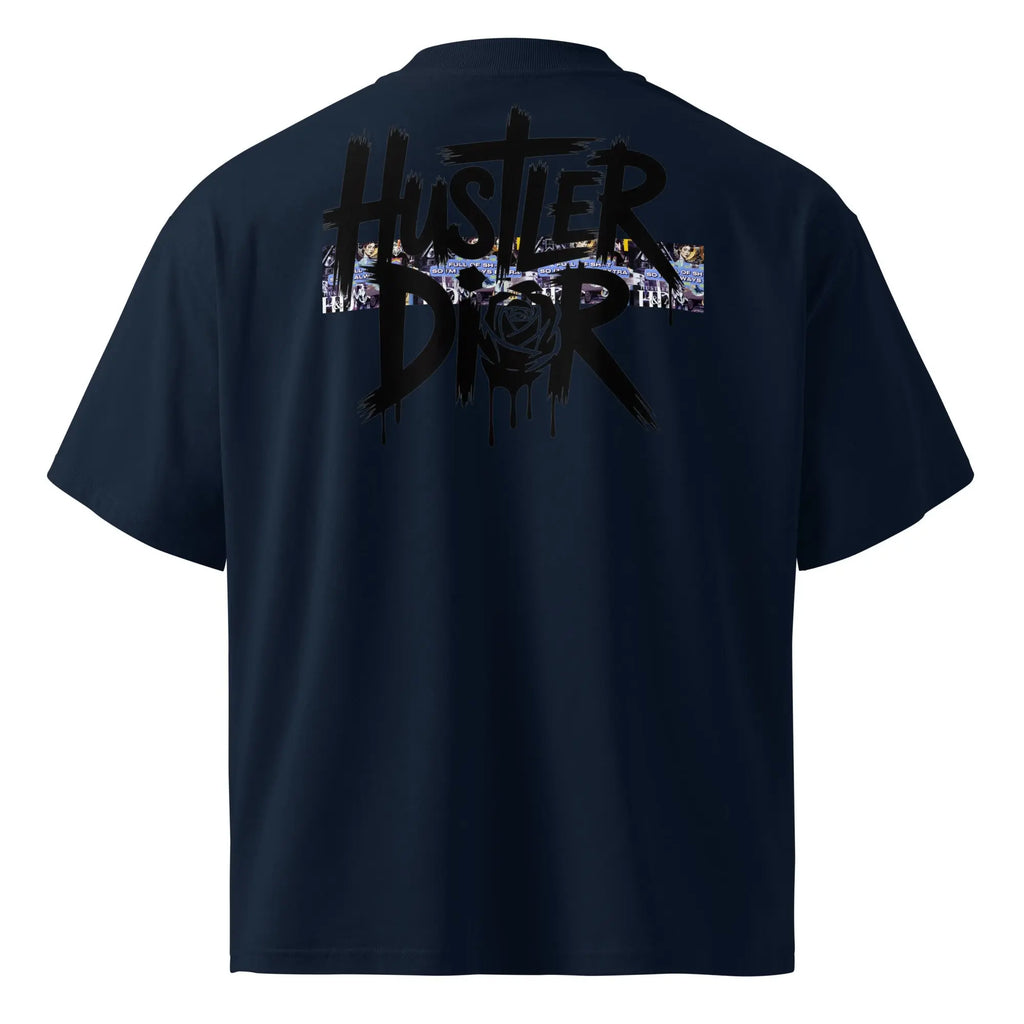 Collage The Halls Unisex organic oversized high neck t-shirt.