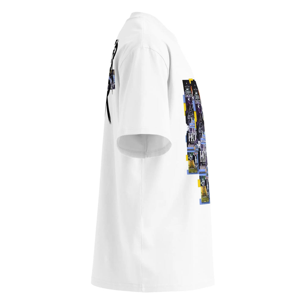 Collage The Halls Unisex organic oversized high neck t-shirt - Hustler Dior