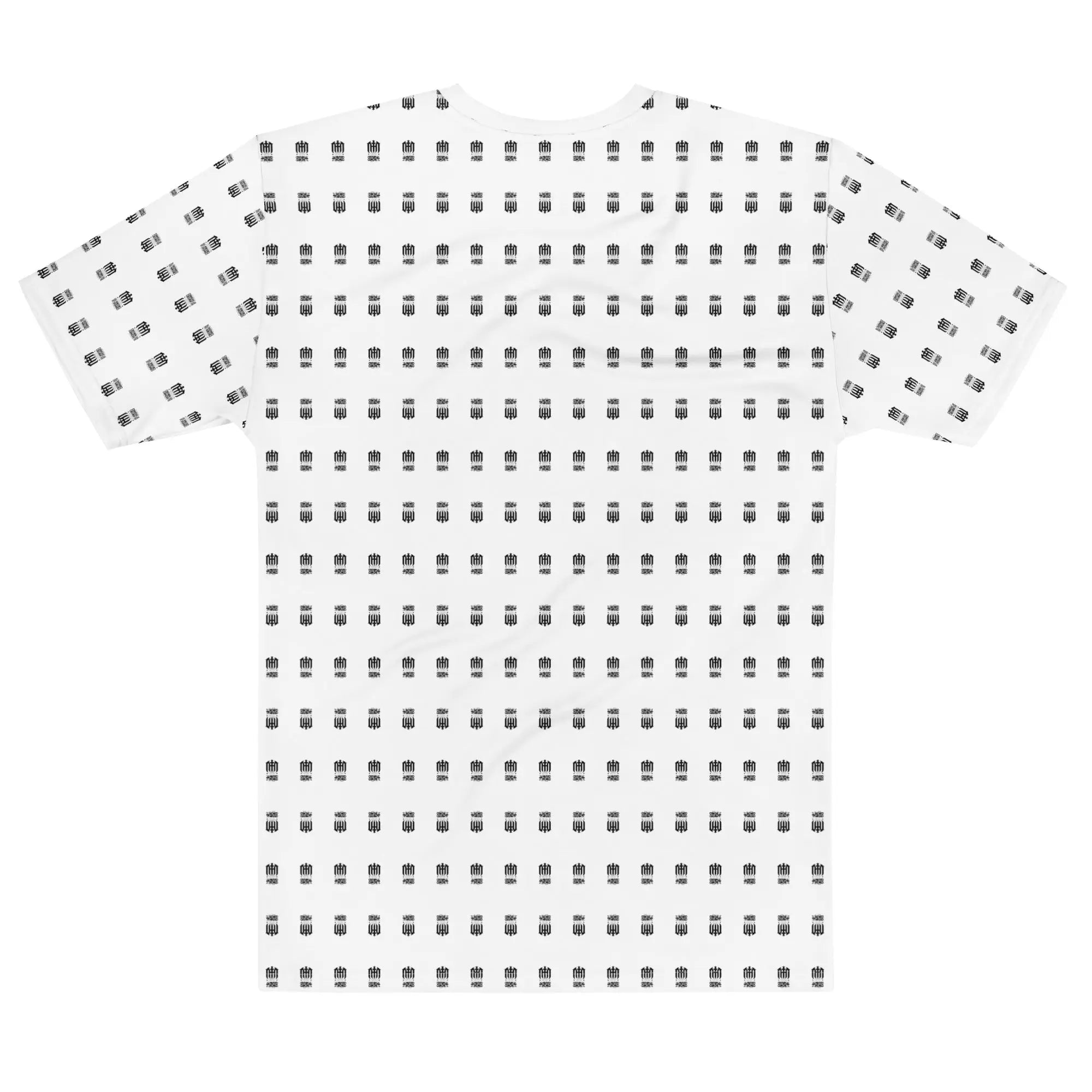 Crown and Concrete Repeated Pattern T-Shirt | Men's All - Over Print Cotton Crew Neck - Hustler Dior