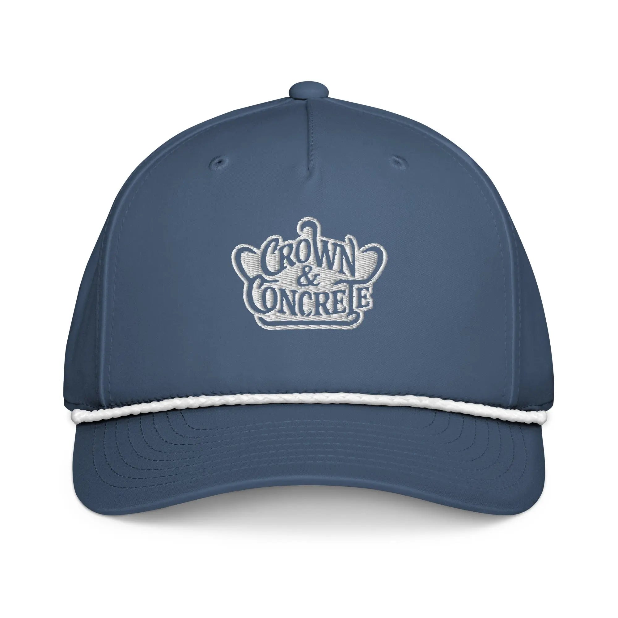 Crown & Concrete 3D - Puff Rope - Bill Snapback – “Concrete Blue” Limited Drop - Hustler Dior