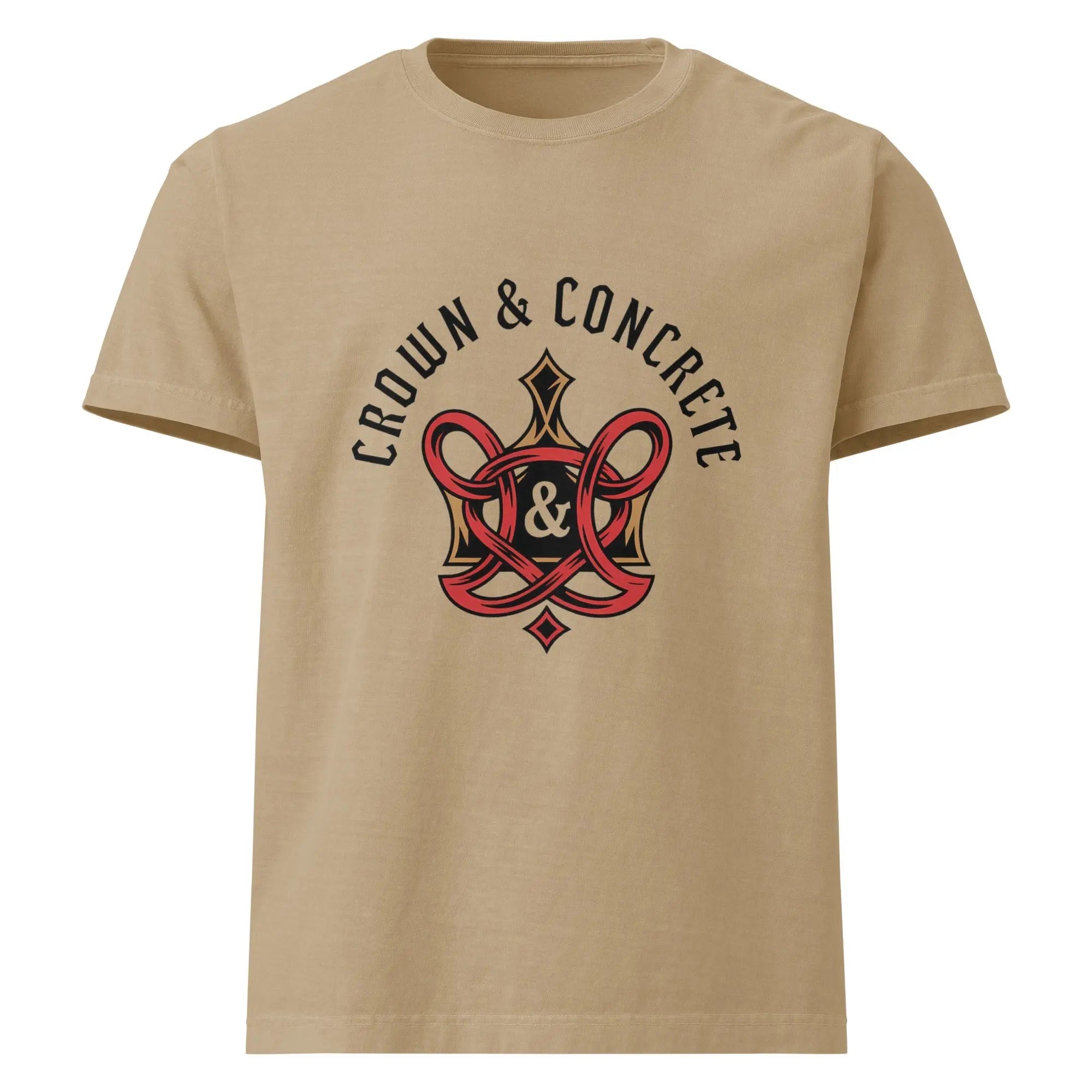 Crown & Concrete Front - Back Crest Tee - Hustler Dior