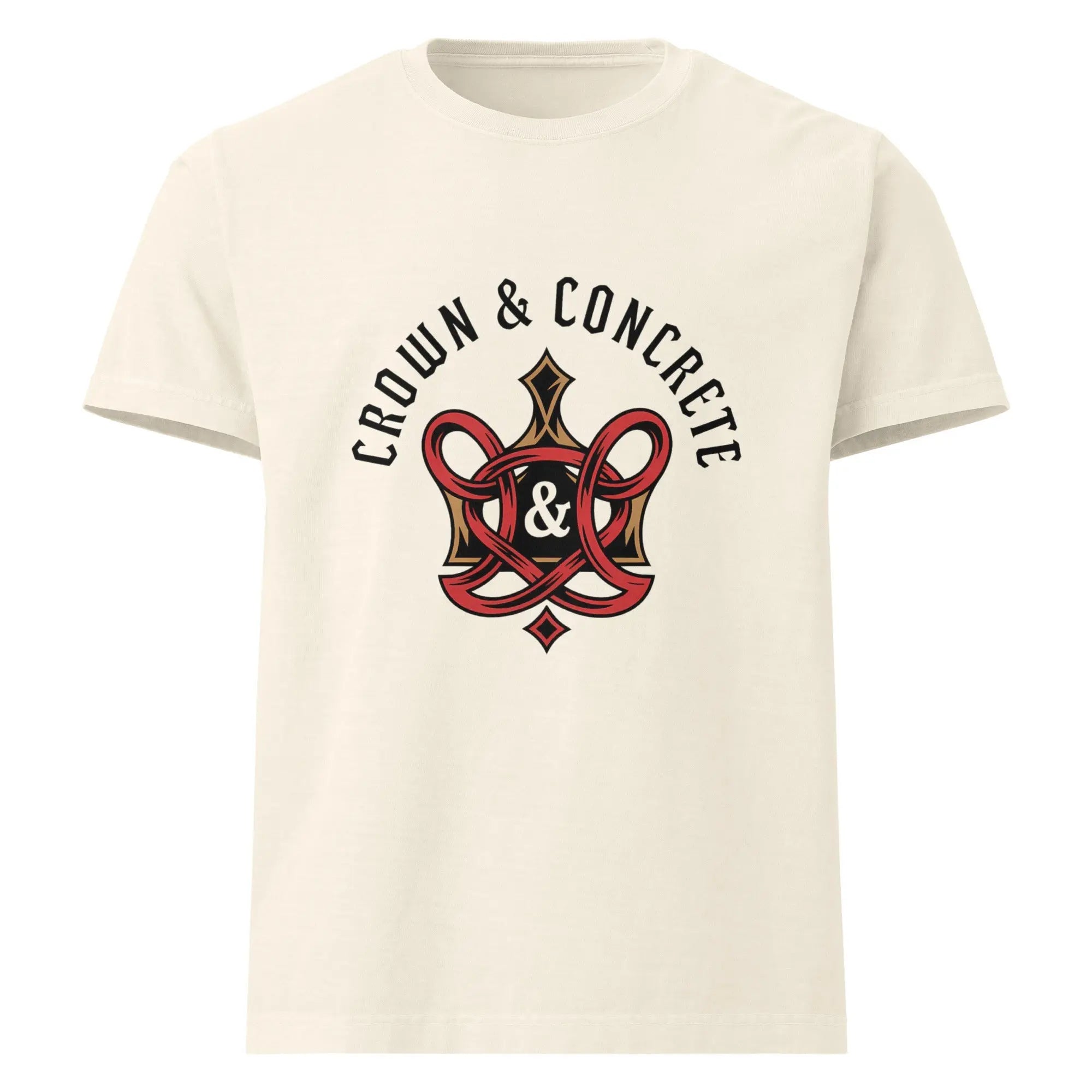 Crown & Concrete Front - Back Crest Tee - Hustler Dior