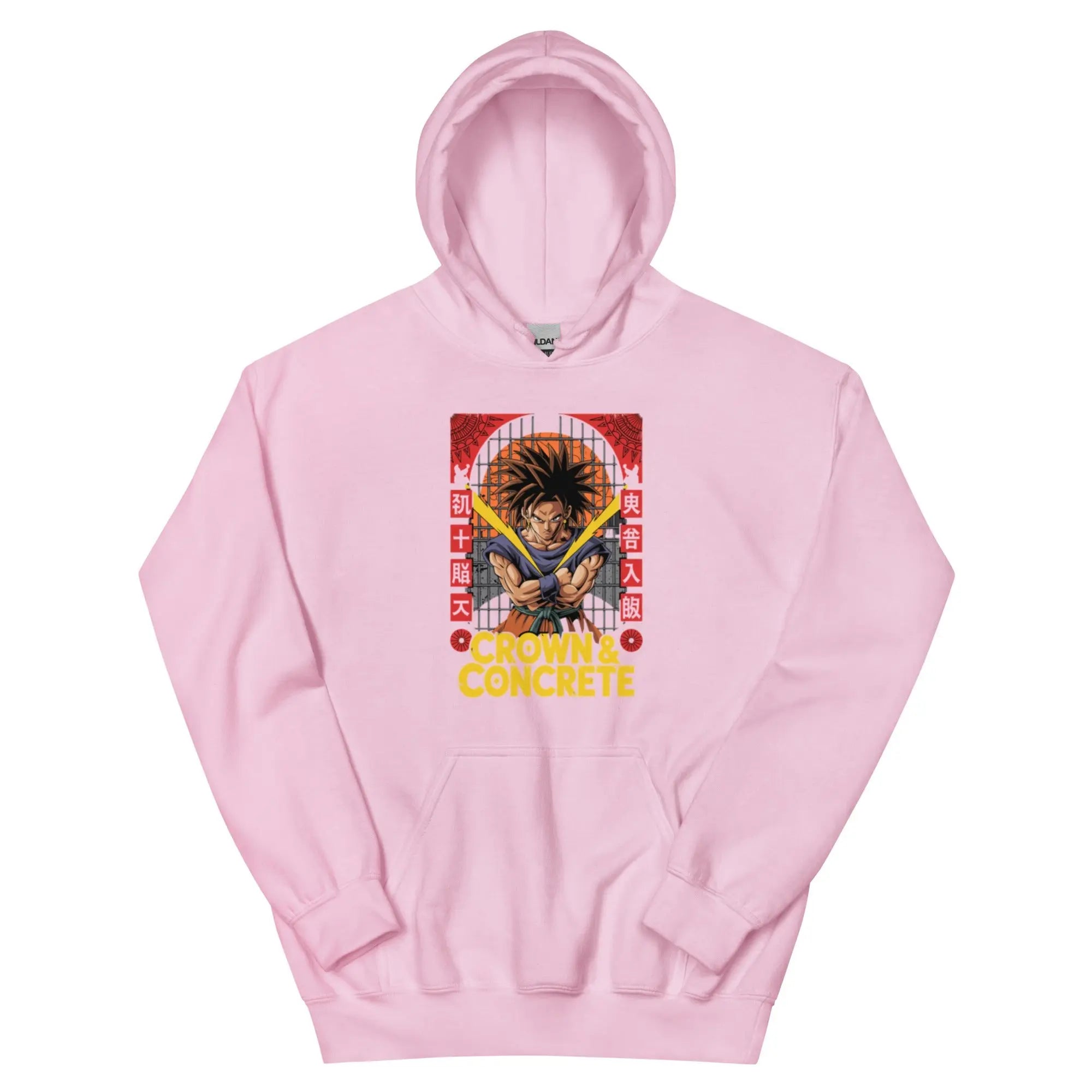 Crown & Concrete “Saiyan Surge” Neon - Pink Hoodie - Hustler Dior