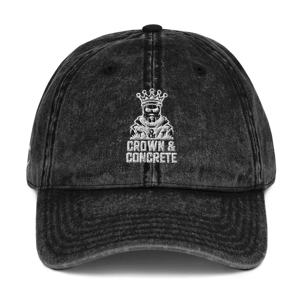 Crown & Concrete Stone - Wash Dad Hat – “Throne in the Rough” Limited Drop - Hustler Dior