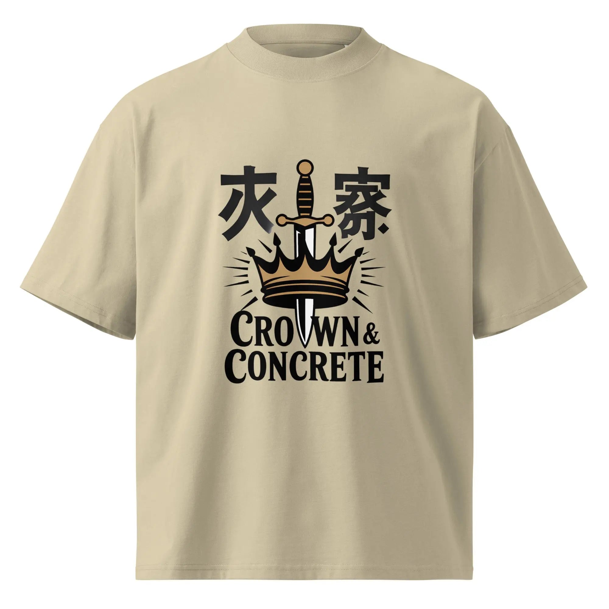 Crown & Concrete x Hustler Dior Oversized Sword - Crown Tee - Hustler Dior
