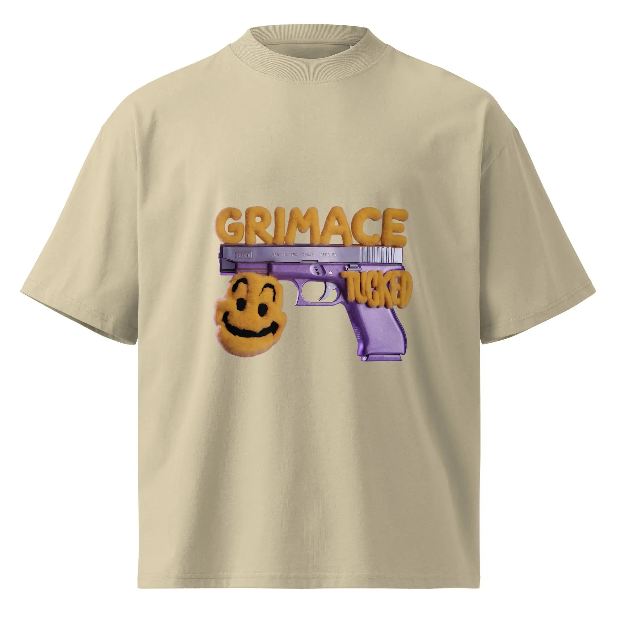 Grimace Unisex organic oversized high neck t-shirt - Hustler Dior
