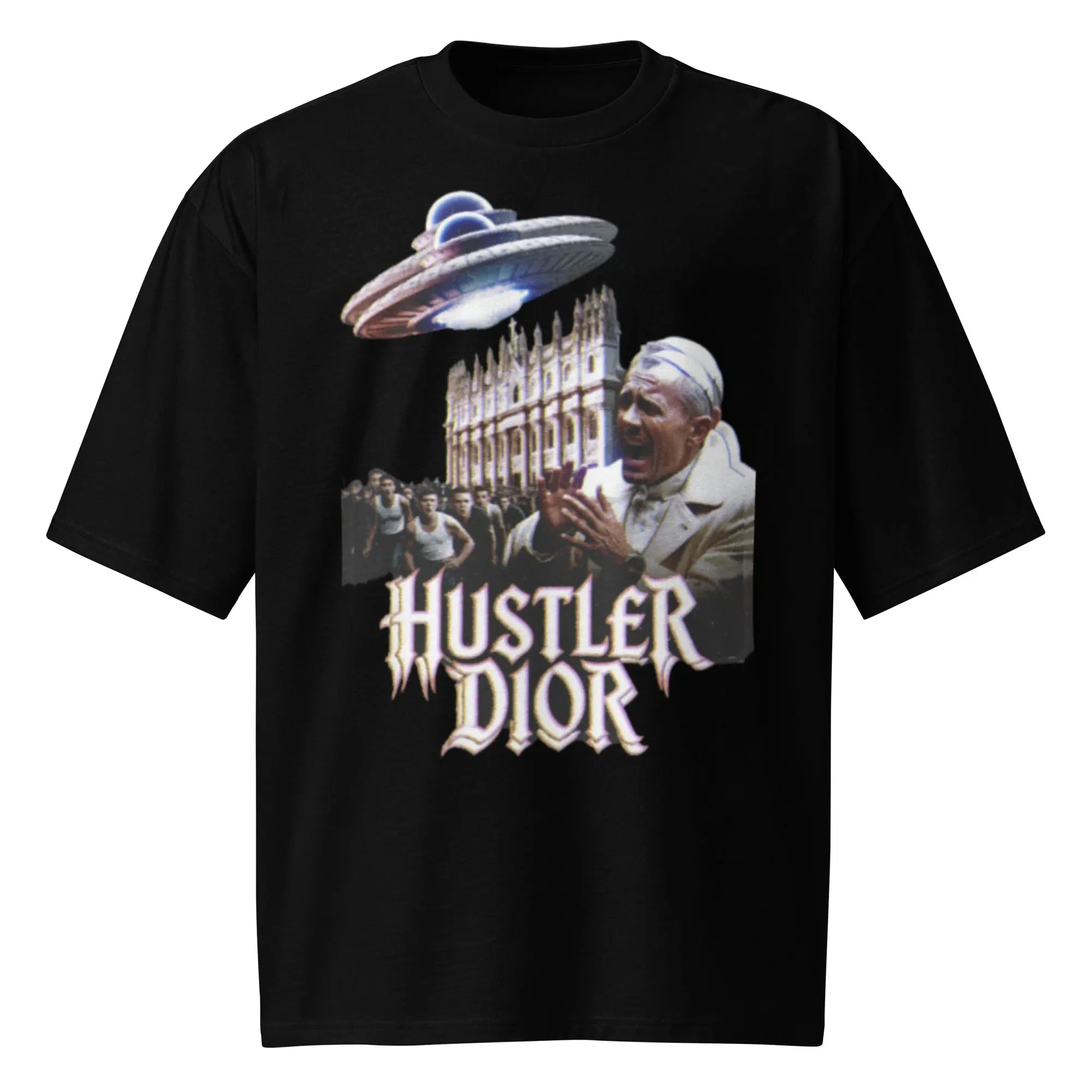 His Holiness Hustler Dior Gothic Graphic Tee - Hustler Dior