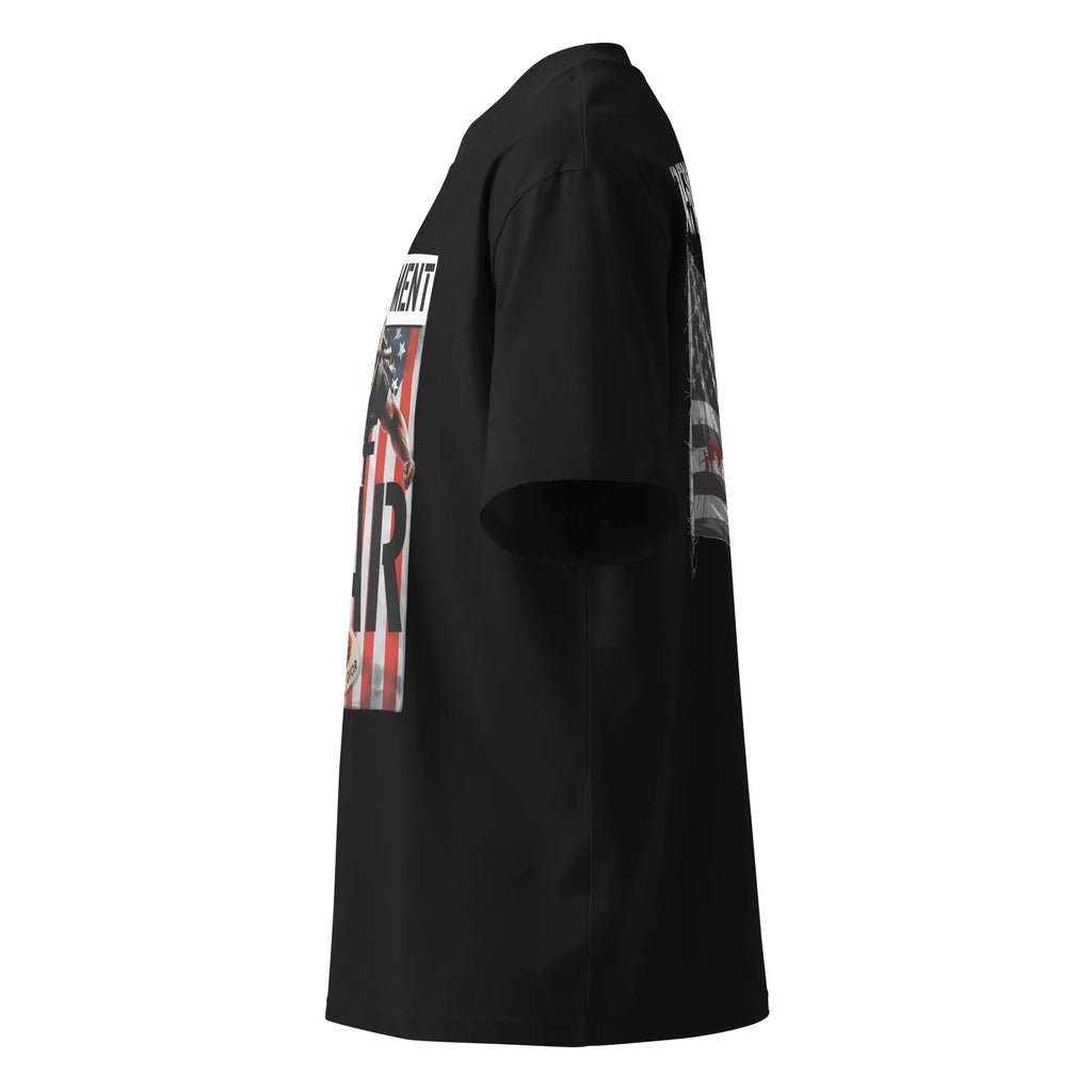 Hustler Dior: “Raise the Flag” — Oversized Department of War Tee.