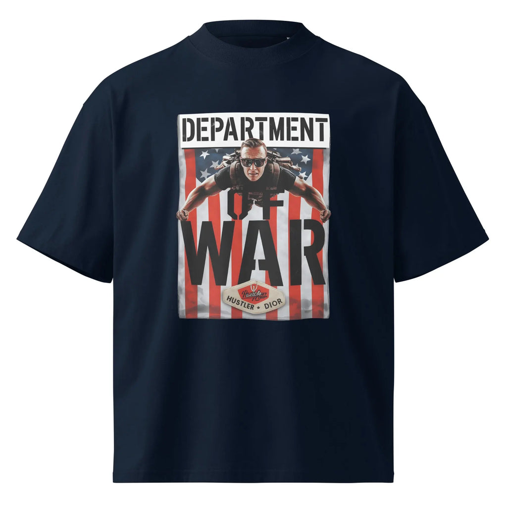 Hustler Dior: “Raise the Flag” — Oversized Department of War Tee.