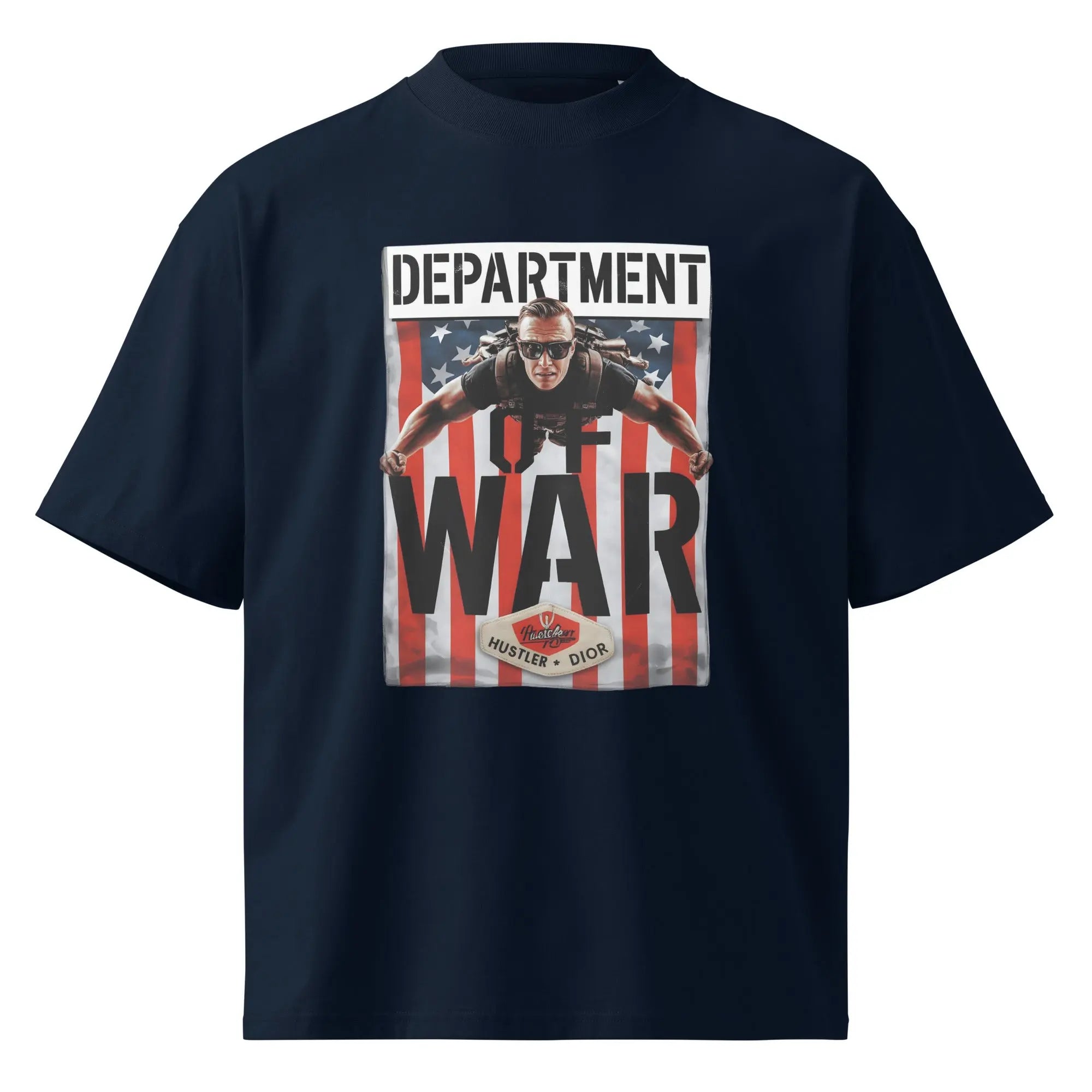 Hustler Dior: “Raise the Flag” — Oversized Department of War Tee.