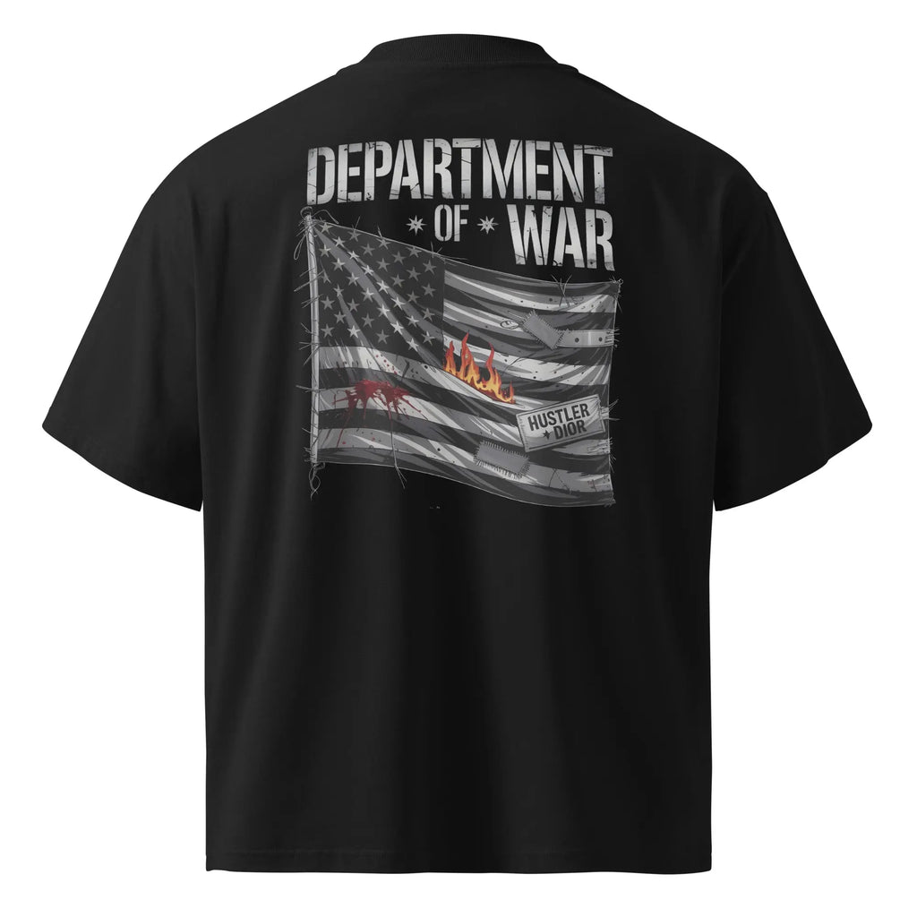 Hustler Dior: “Raise the Flag” — Oversized Department of War Tee.
