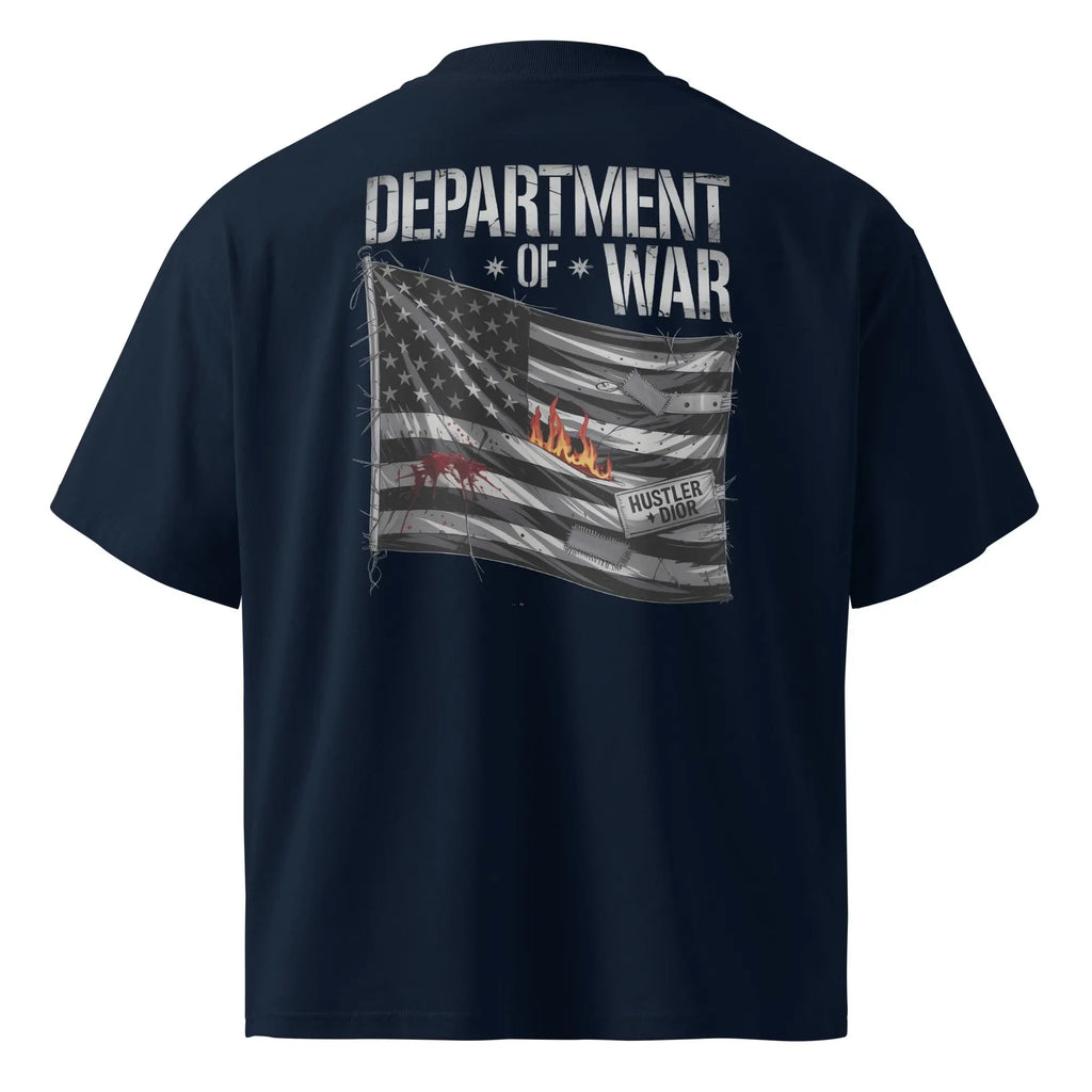 Hustler Dior: “Raise the Flag” — Oversized Department of War Tee.