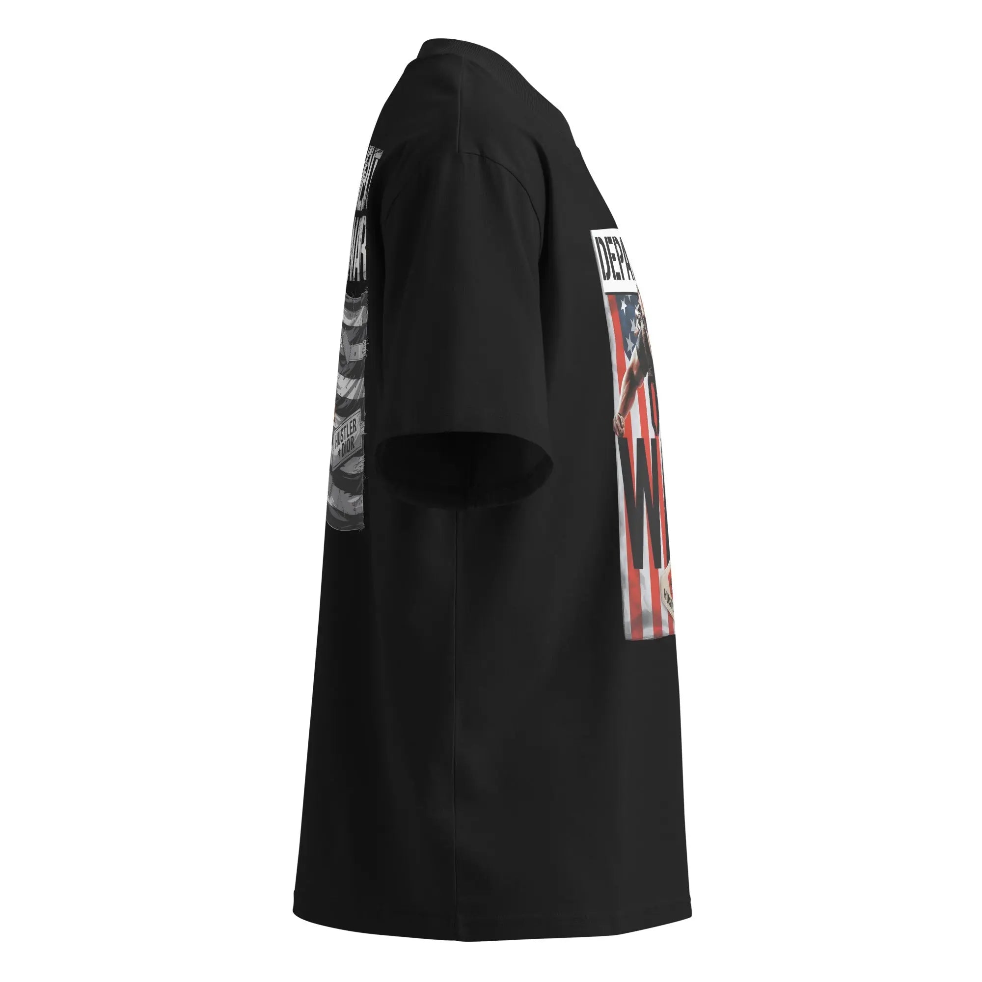 Hustler Dior: “Raise the Flag” — Oversized Department of War Tee.