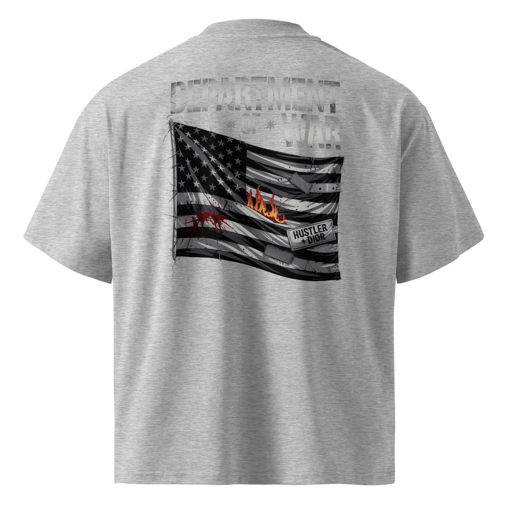 Hustler Dior: “Raise the Flag” — Oversized Department of War Tee.