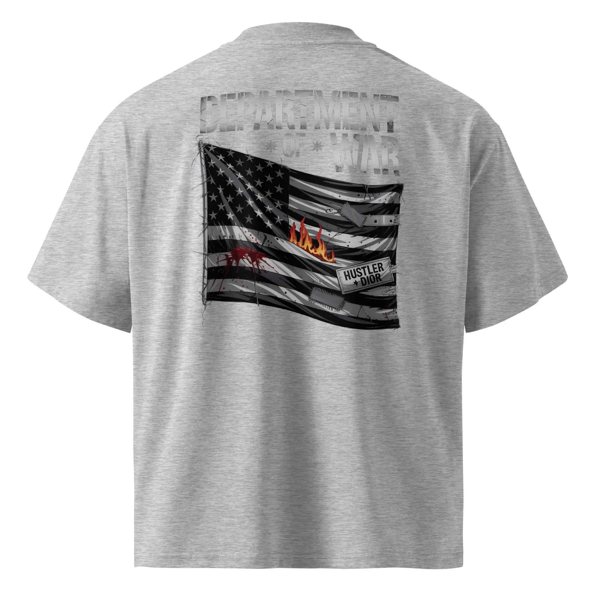 Hustler Dior: “Raise the Flag” — Oversized Department of War Tee.