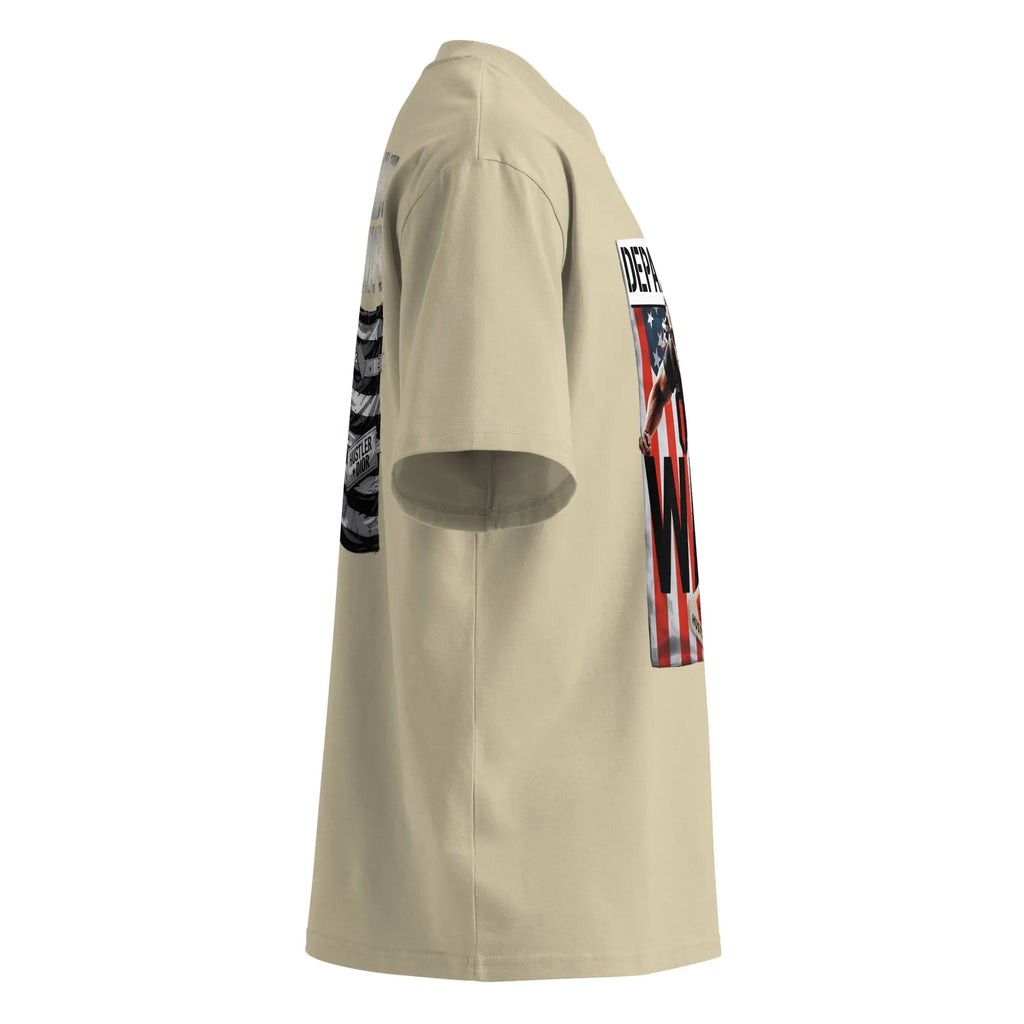 Hustler Dior: “Raise the Flag” — Oversized Department of War Tee.