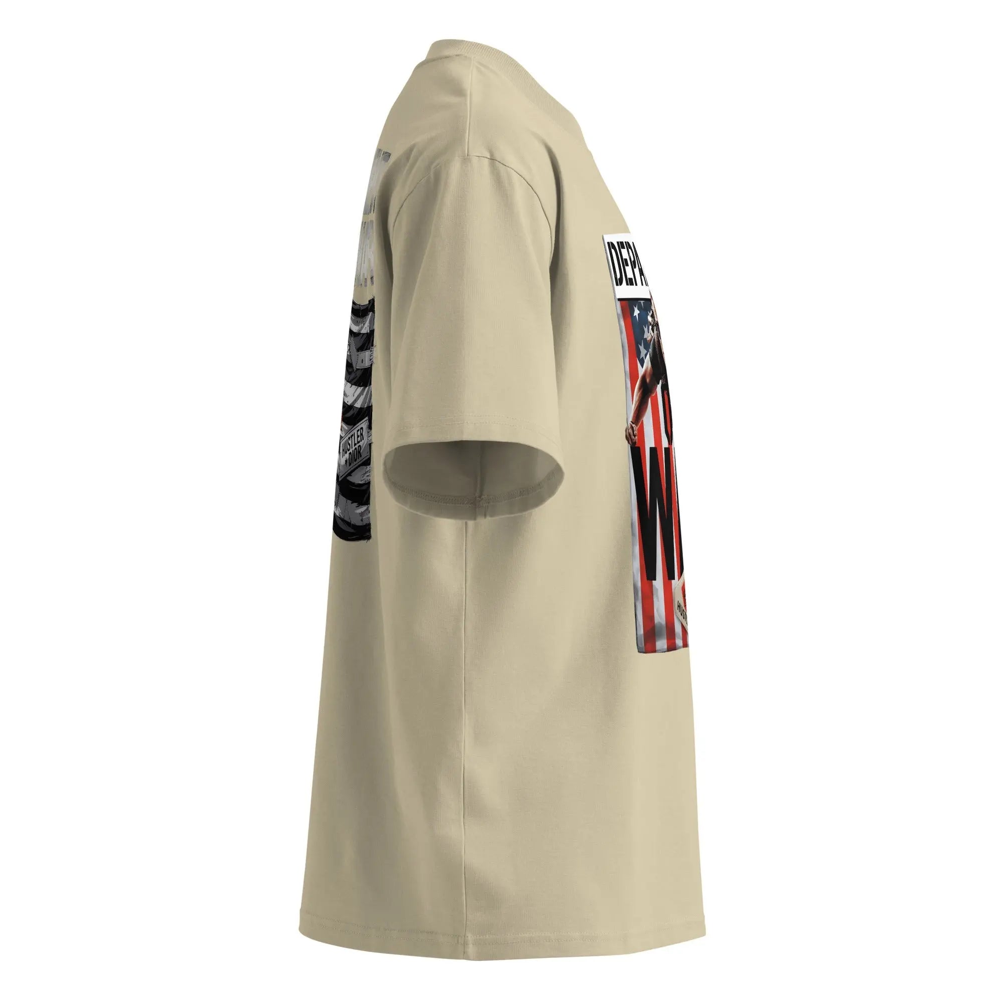Hustler Dior: “Raise the Flag” — Oversized Department of War Tee.