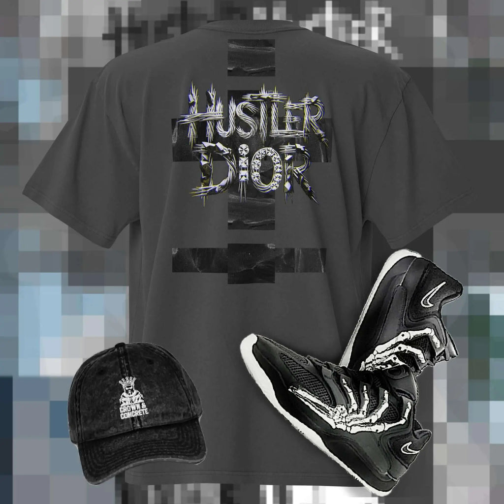 HUSTLER DIOR “VA Nightfall” Oversized Tee.