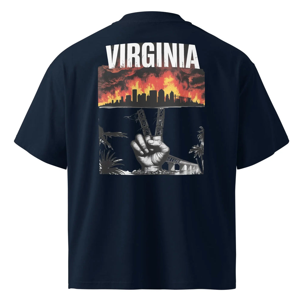 Hustler Dior: “Virginia Legends” — Oversized TeeUnisex organic oversized high neck t-shirt.