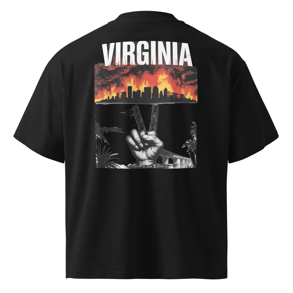 Hustler Dior: “Virginia Legends” — Oversized TeeUnisex organic oversized high neck t-shirt.