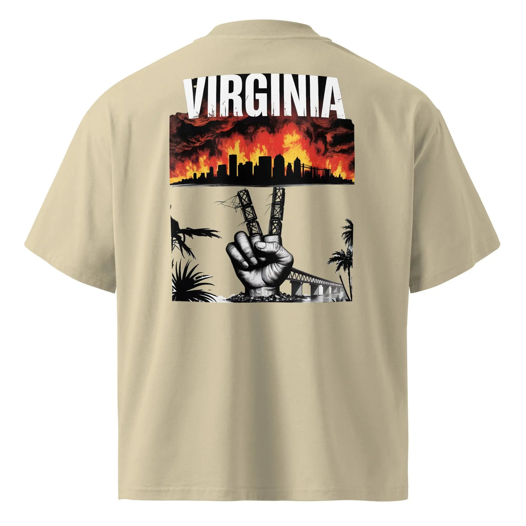 Hustler Dior: “Virginia Legends” — Oversized TeeUnisex organic oversized high neck t-shirt.