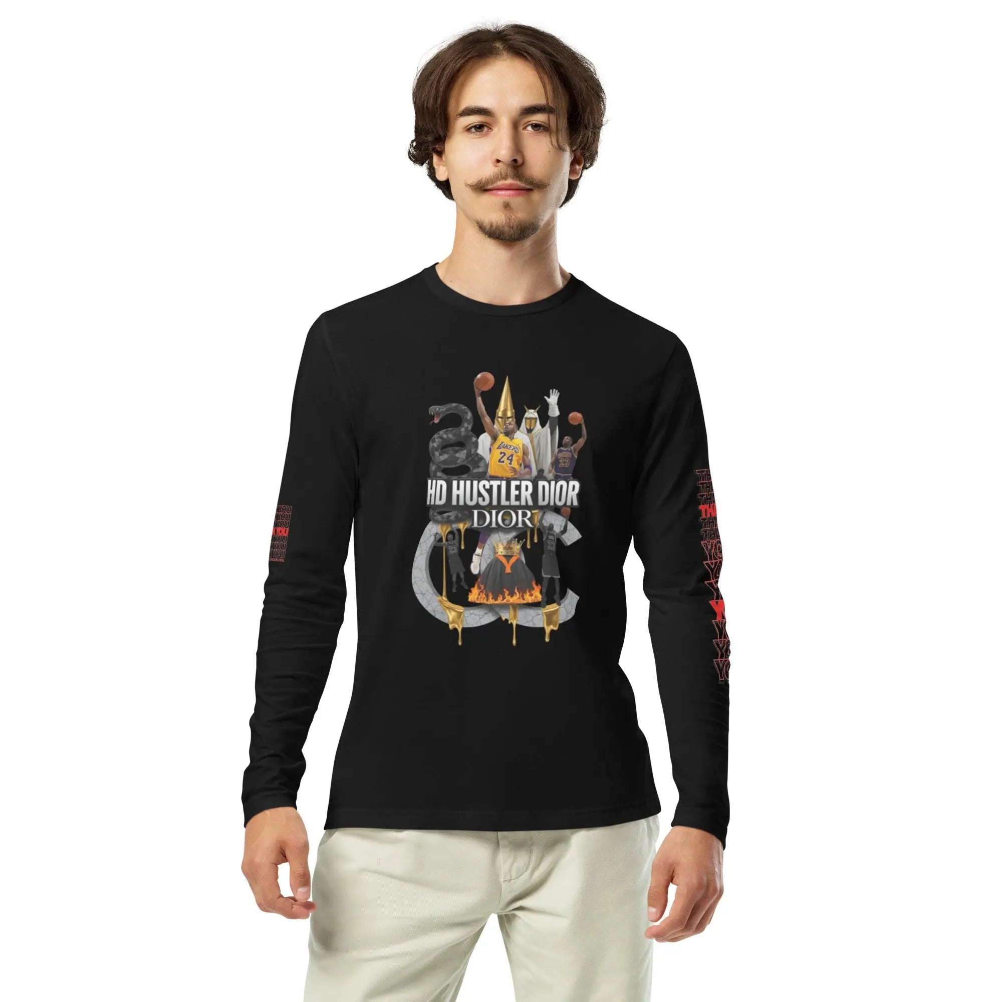 Long Sleeve Fitted Crew - Hustler Dior