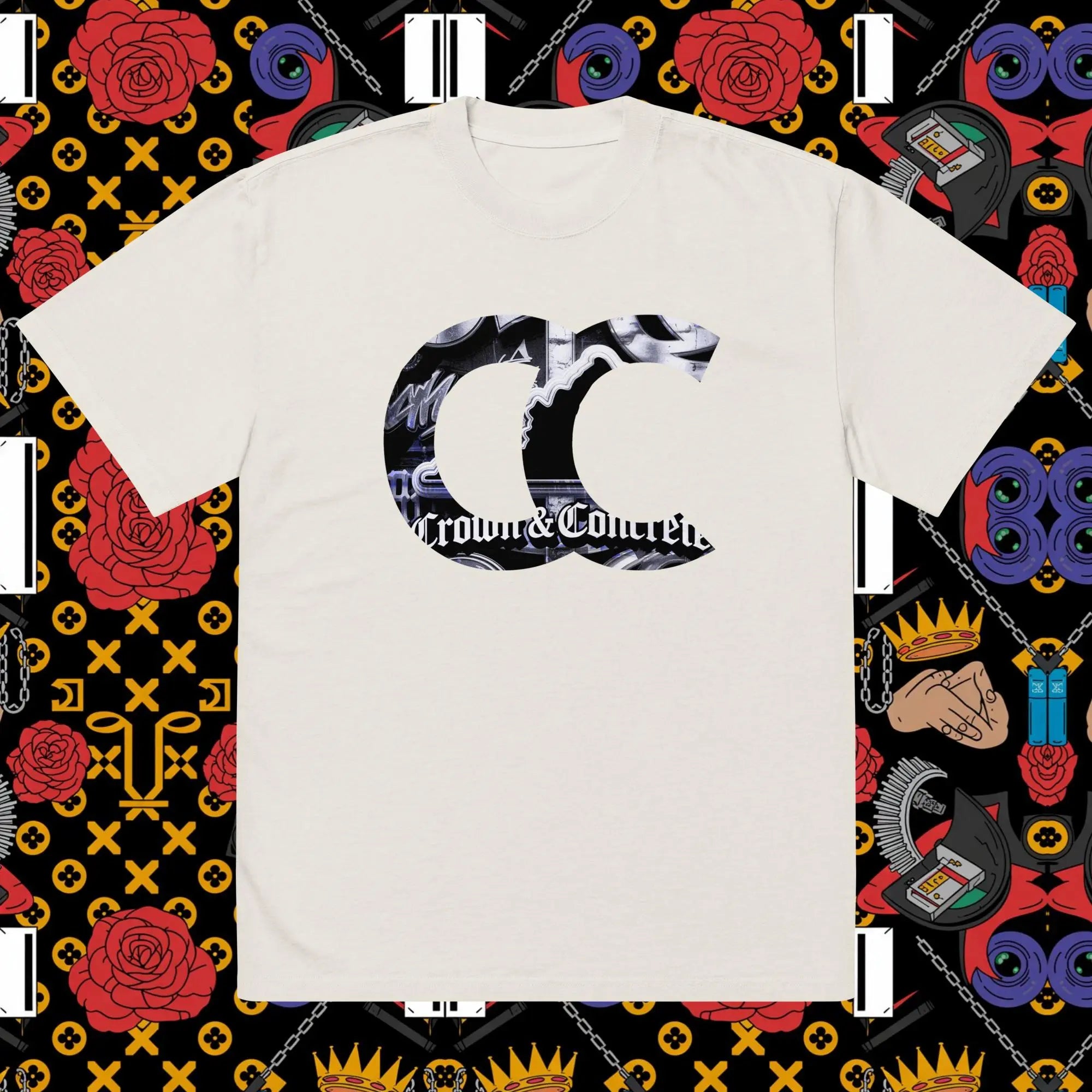 Oversized faded t-shirt.