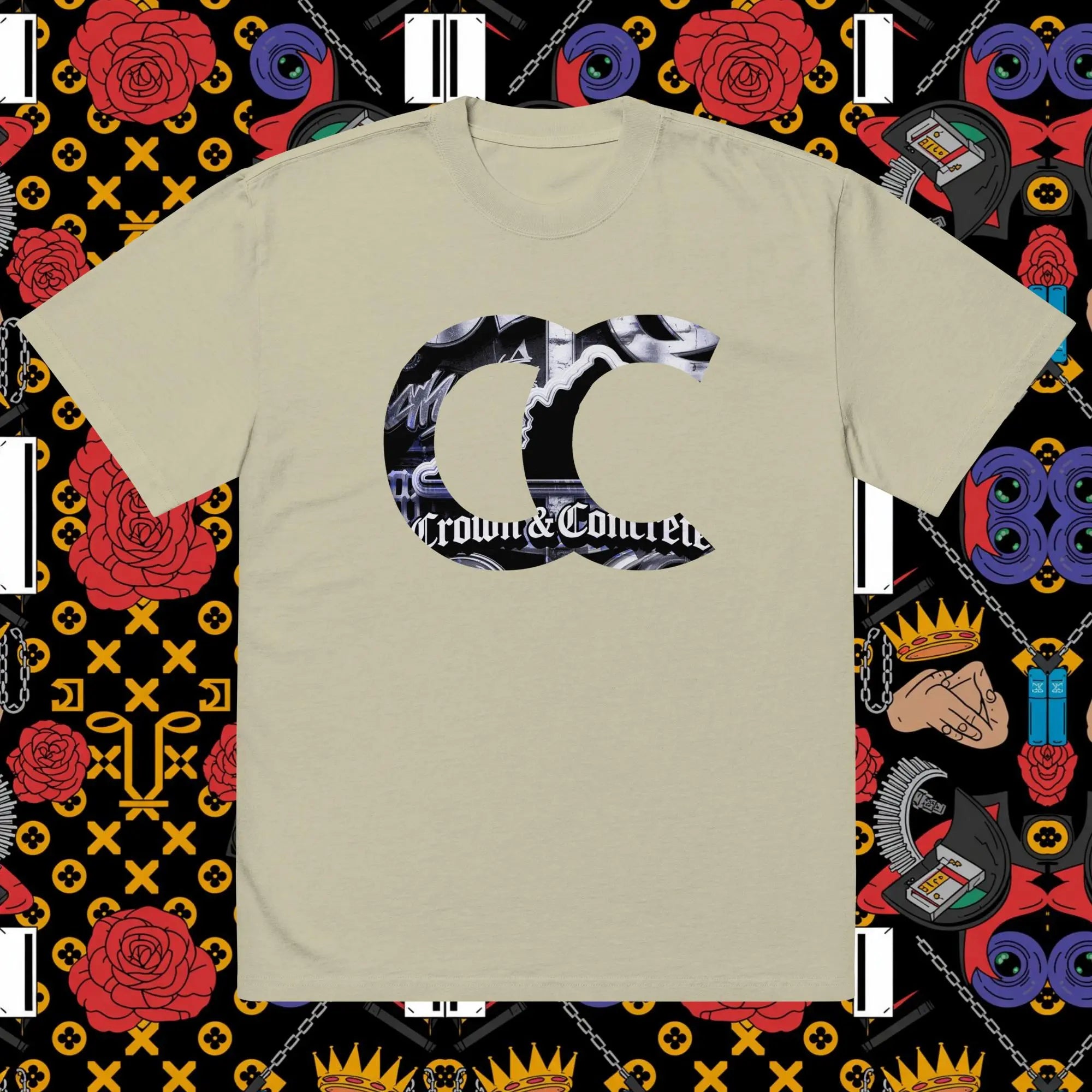 Oversized faded t-shirt.