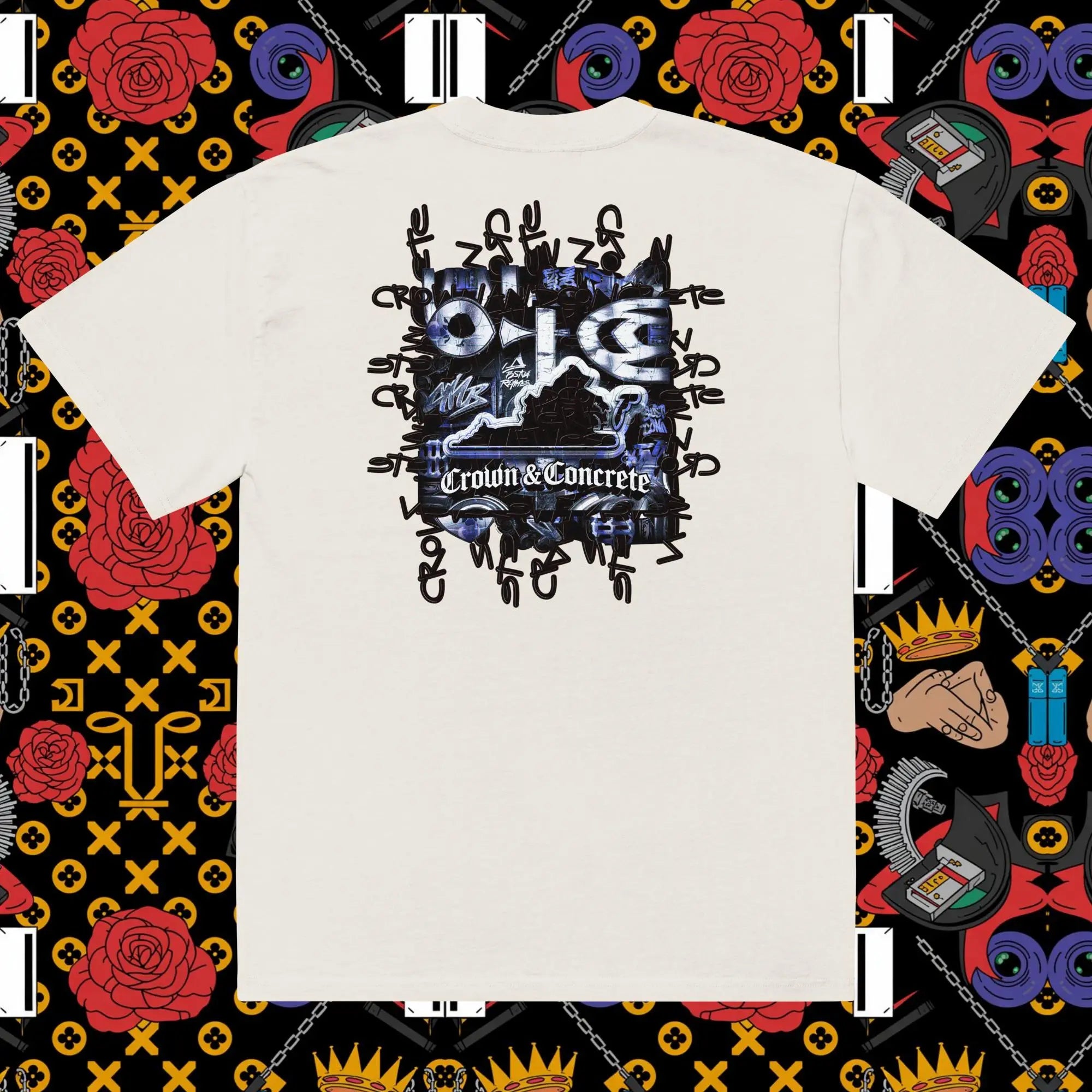 Oversized faded t-shirt.