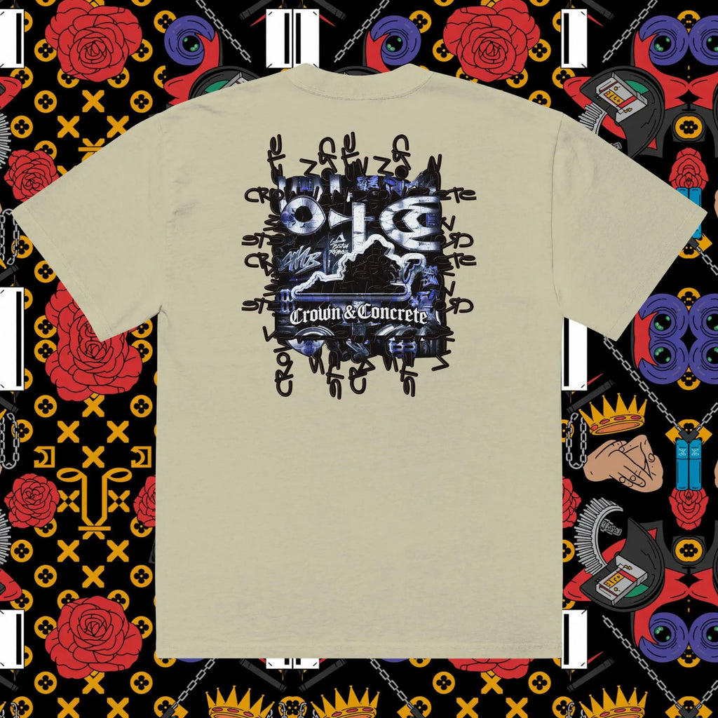 Oversized faded t-shirt.