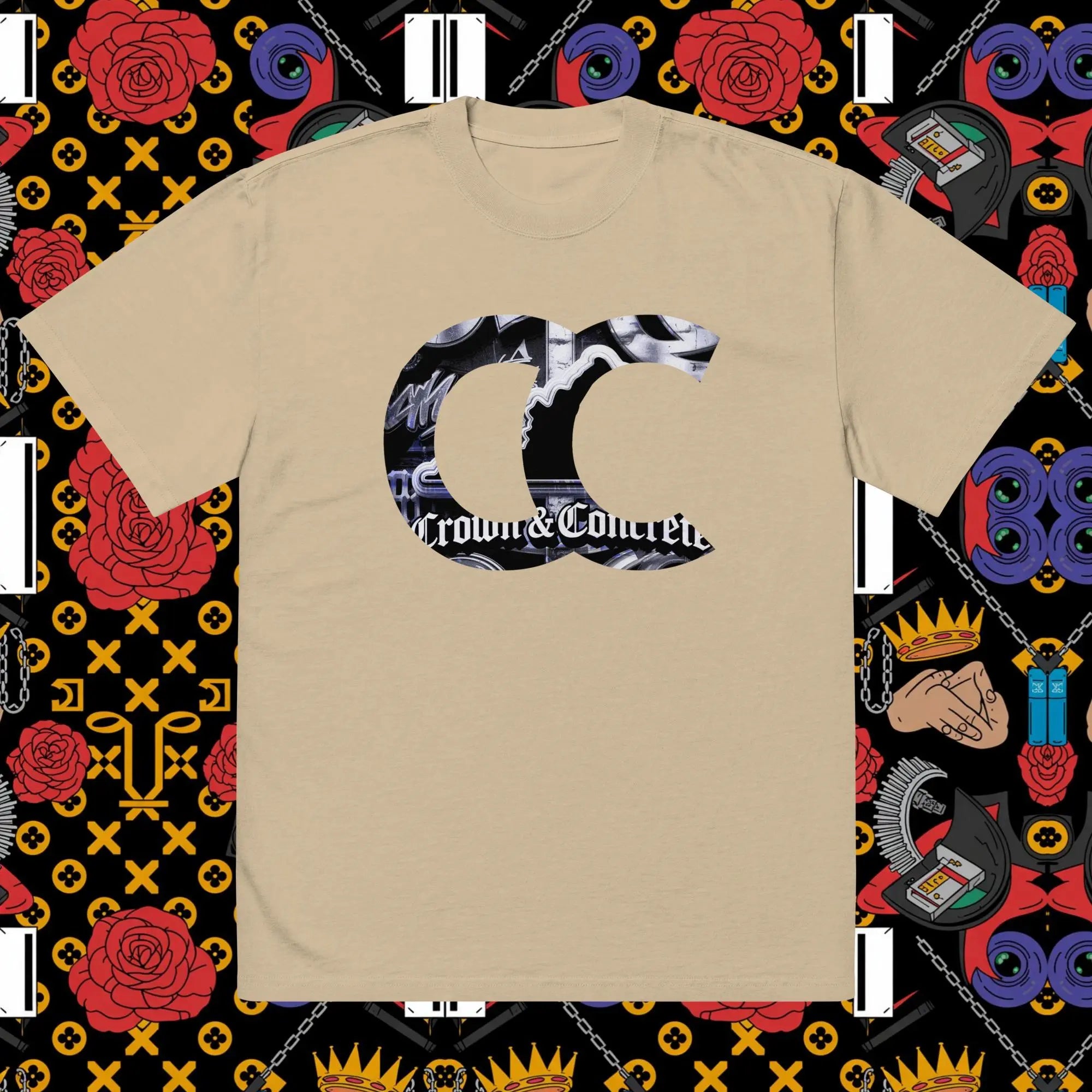 Oversized faded t-shirt.