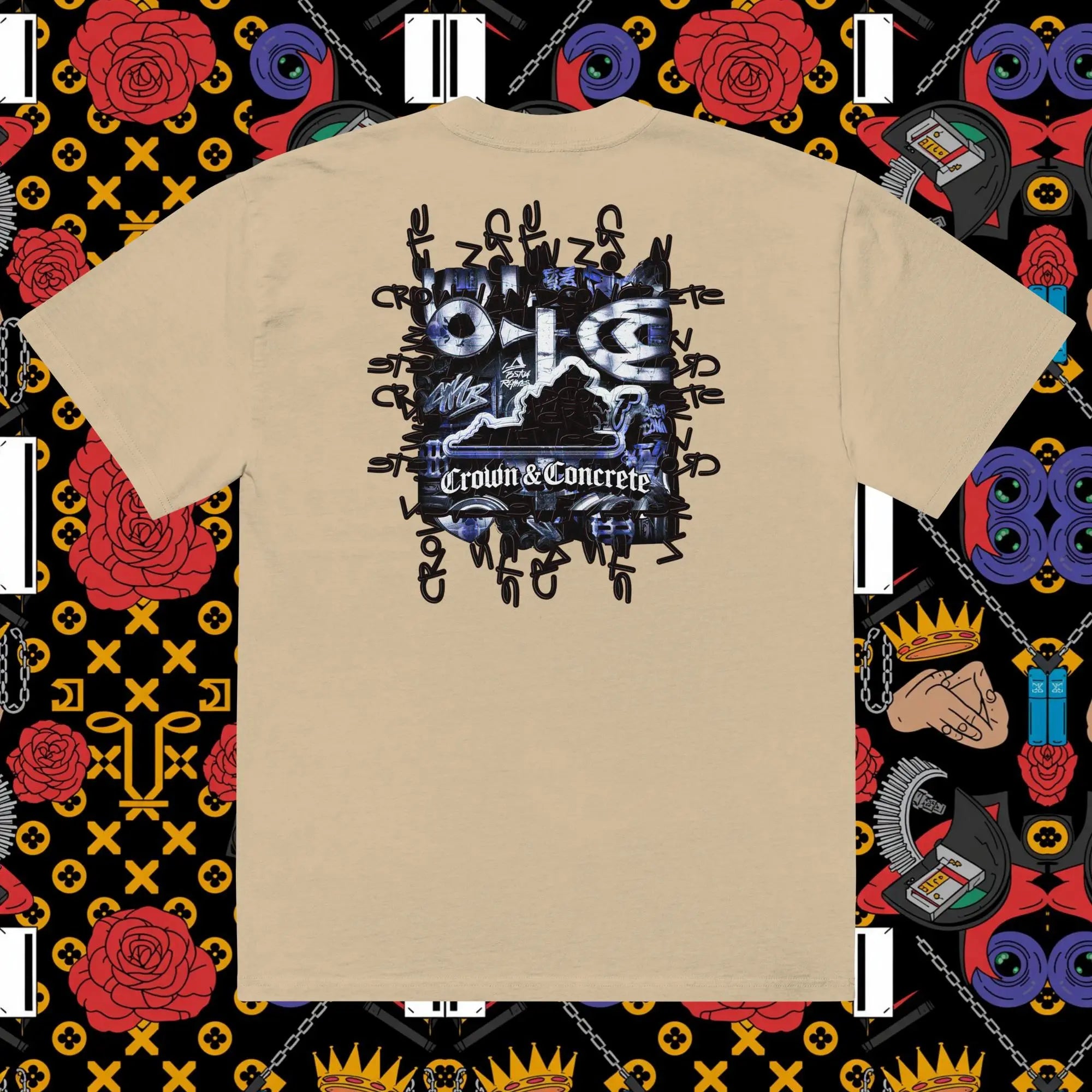 Oversized faded t-shirt.