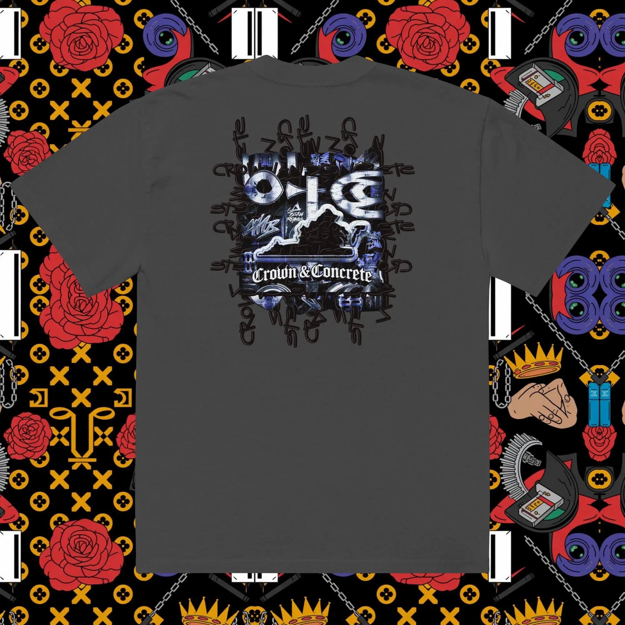 Oversized faded t-shirt.