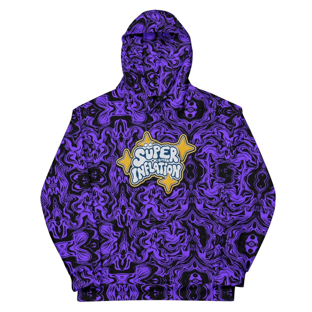 Psychedelic Blue Vortex Star Hoodie – Streetwear Pullover Unisex cotton hoodie.