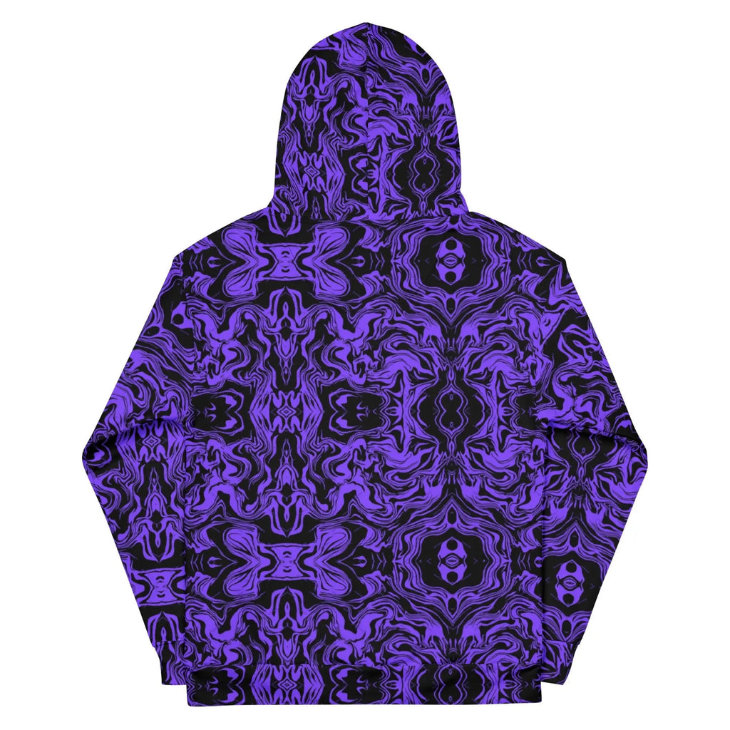 Psychedelic Blue Vortex Star Hoodie – Streetwear Pullover Unisex cotton hoodie.