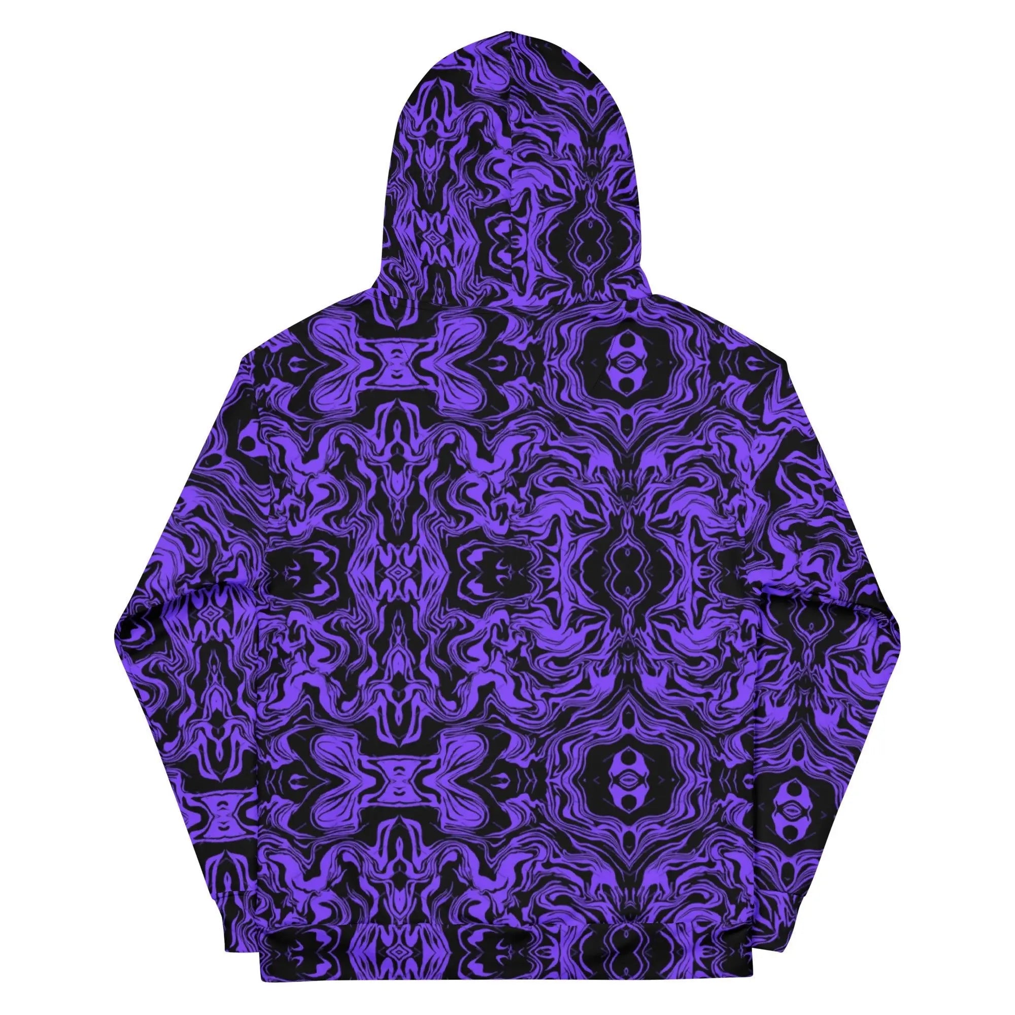 Psychedelic Blue Vortex Star Hoodie – Streetwear Pullover Unisex cotton hoodie.