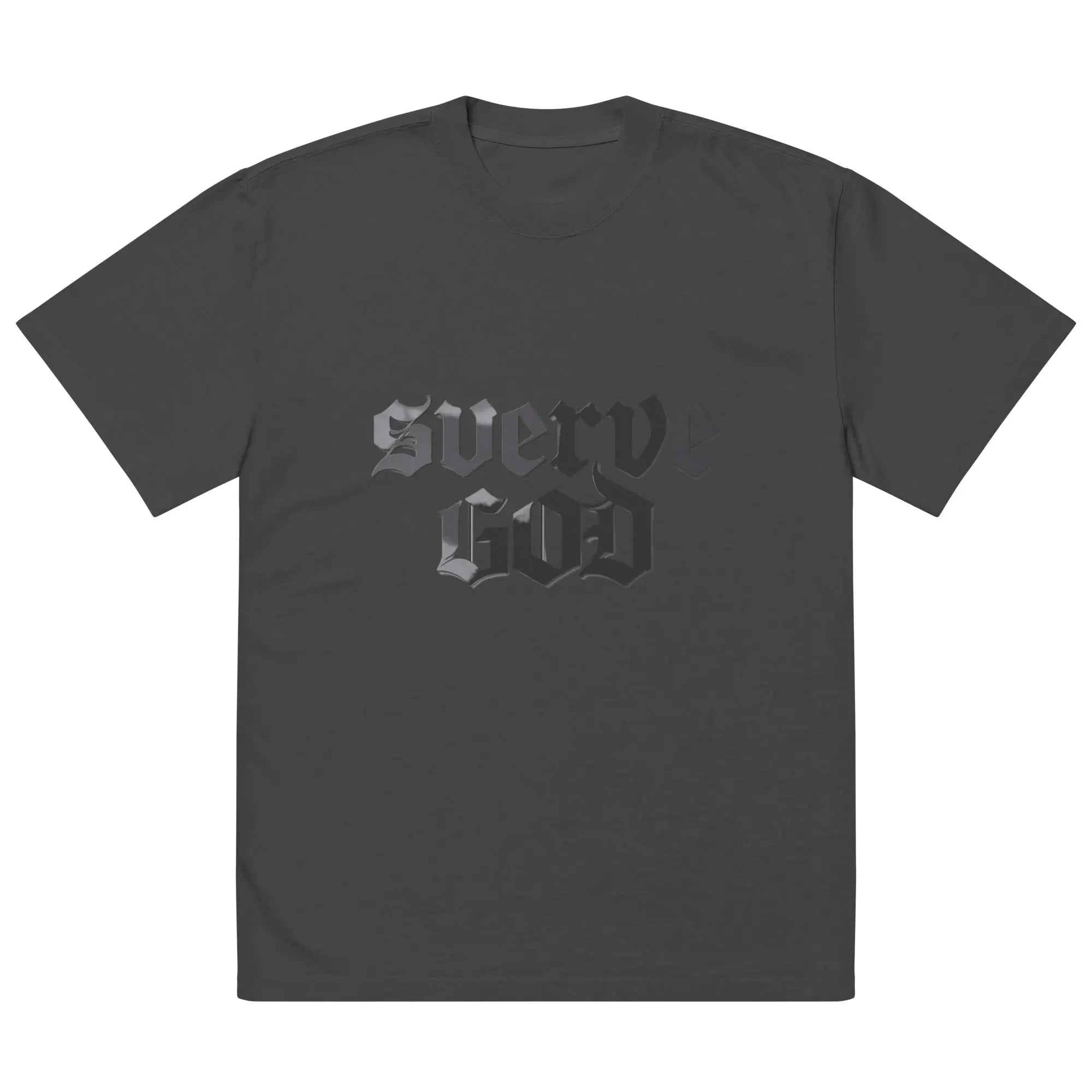 SWERVE GOD – Gothic Stack Tee (Sandstone - Hustler Dior