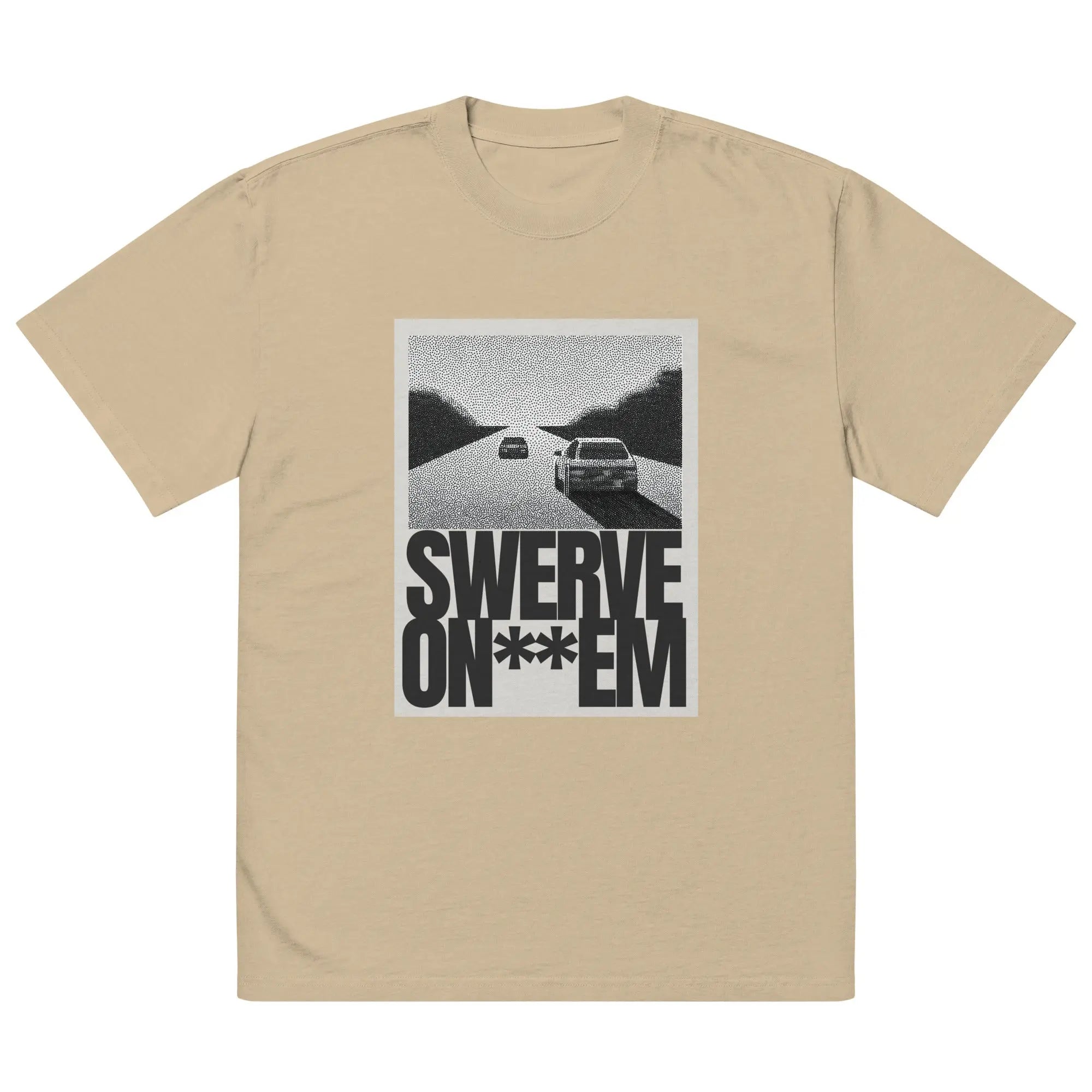 Swerve On Em Oversized faded t-shirt.