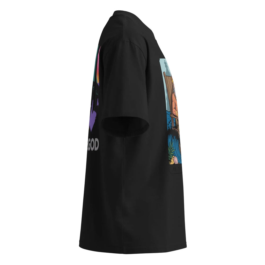 Tarot Card Stacking™ Graphic Tee – Streetwear Tarot Aesthetic Unisex organic oversized high neck t-shirt.