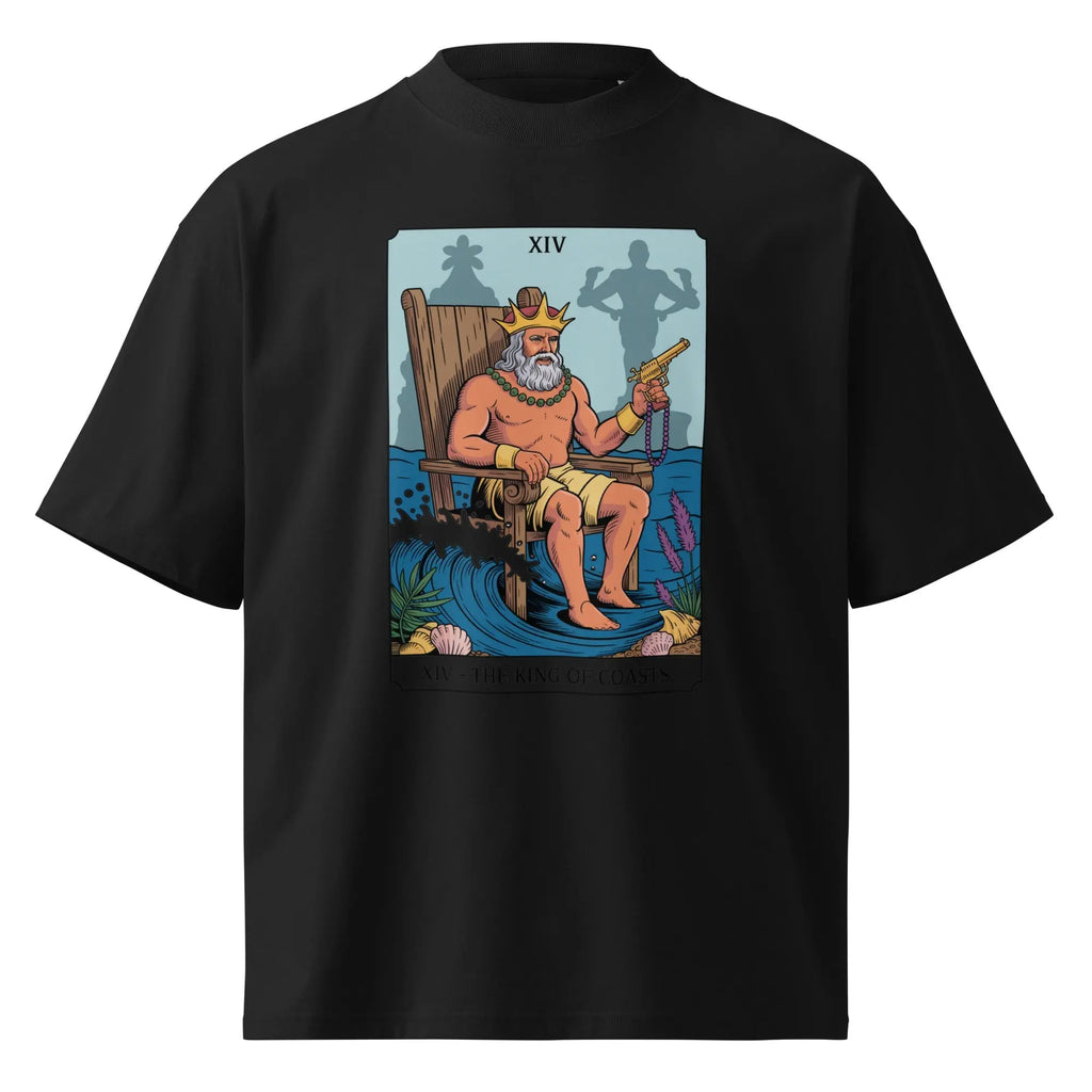 Tarot Card Stacking™ Graphic Tee – Streetwear Tarot Aesthetic Unisex organic oversized high neck t-shirt.
