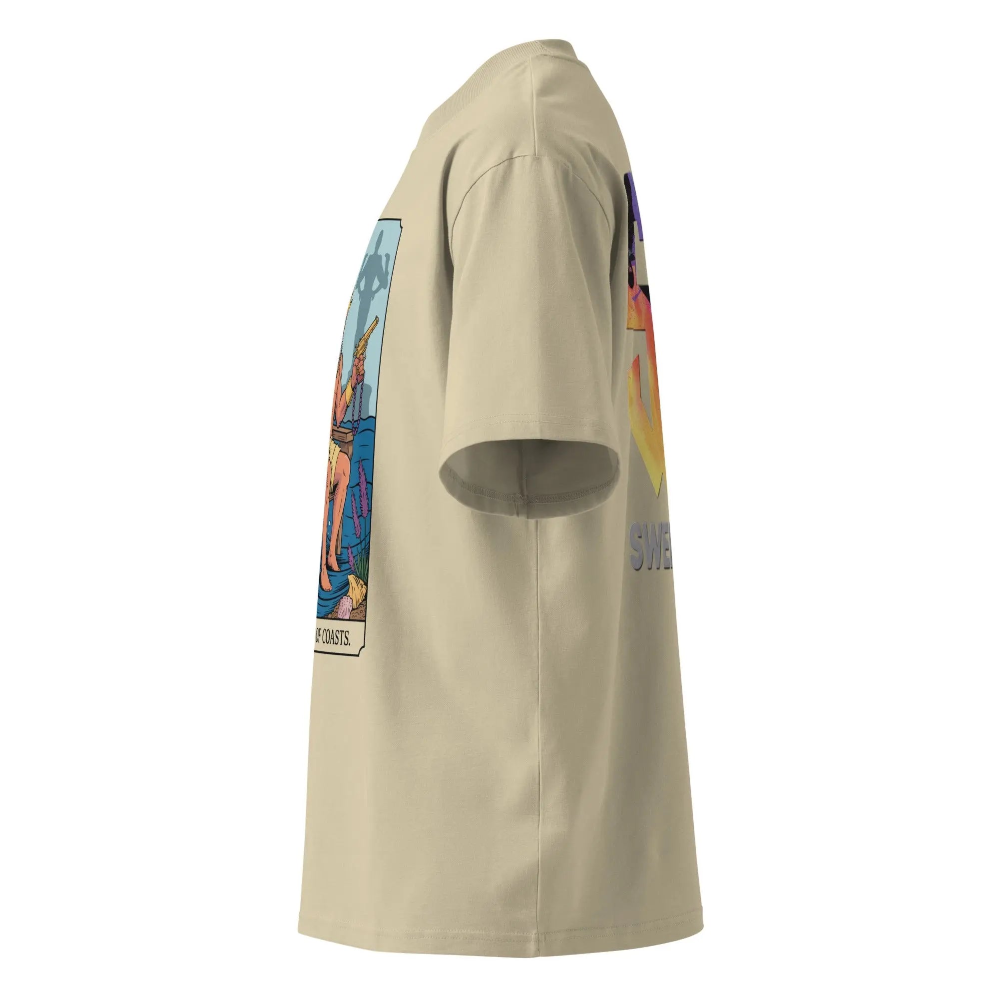 Tarot Card Stacking™ Graphic Tee – Streetwear Tarot Aesthetic Unisex organic oversized high neck t-shirt.