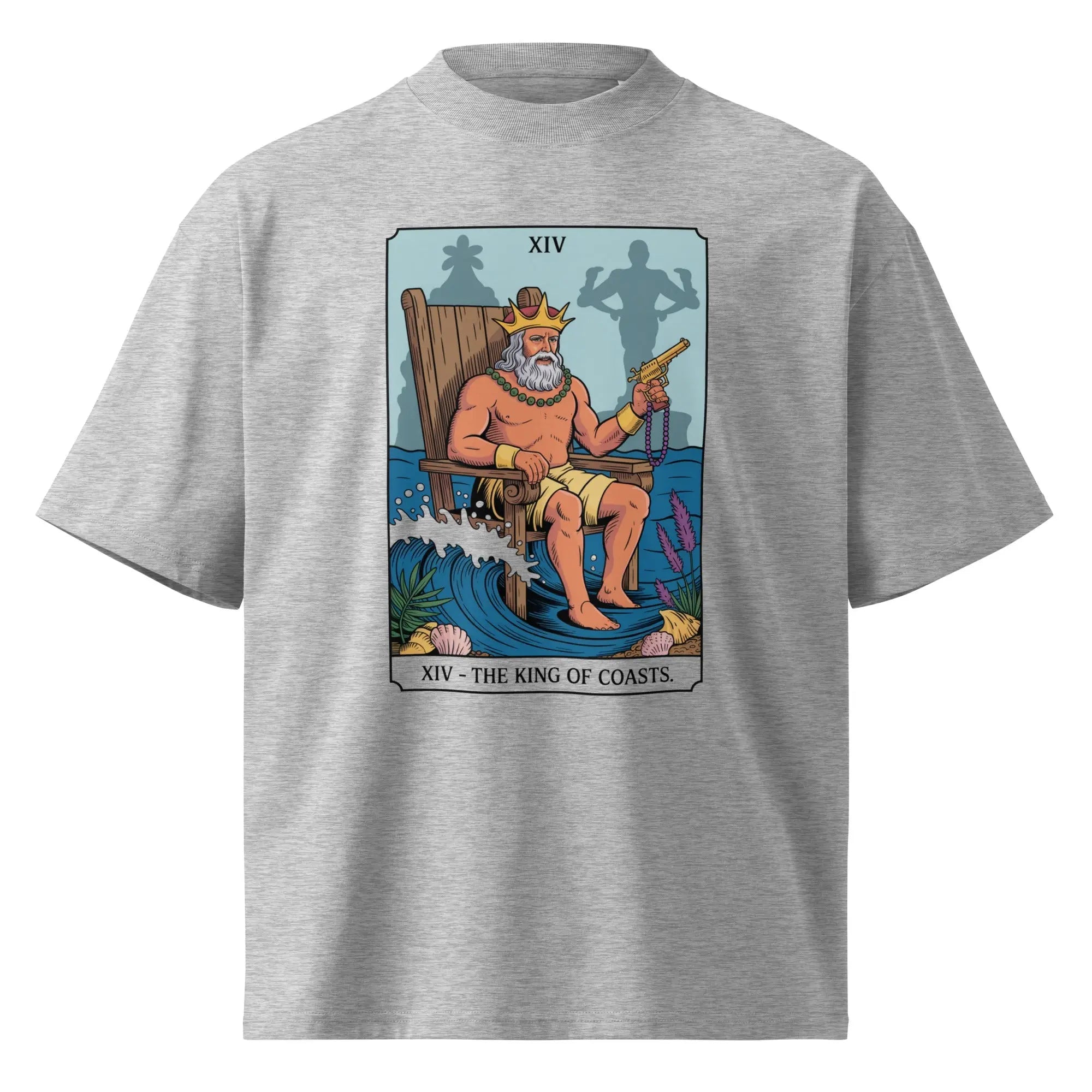 Tarot Card Stacking™ Graphic Tee – Streetwear Tarot Aesthetic Unisex organic oversized high neck t-shirt.