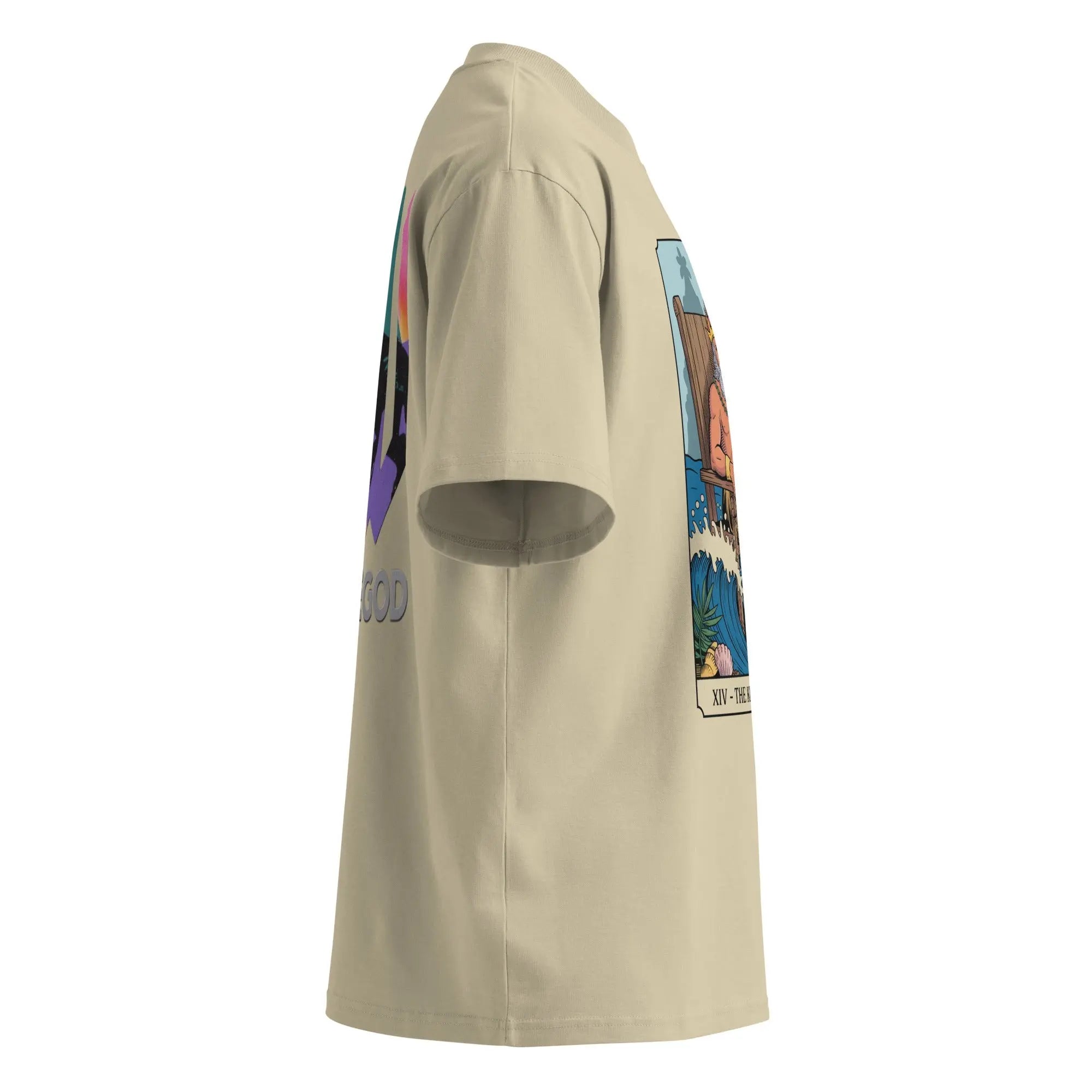 Tarot Card Stacking™ Graphic Tee – Streetwear Tarot Aesthetic Unisex organic oversized high neck t-shirt.