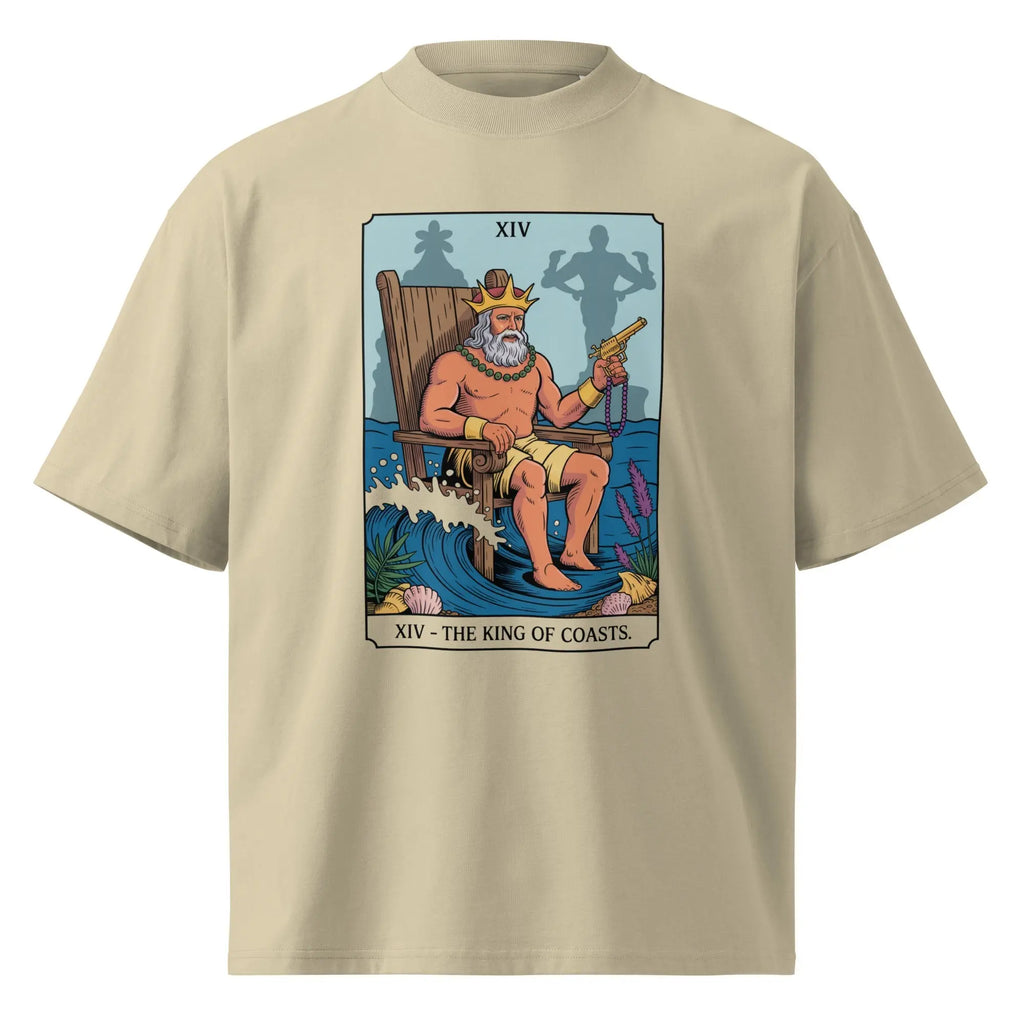 Tarot Card Stacking™ Graphic Tee – Streetwear Tarot Aesthetic Unisex organic oversized high neck t-shirt.