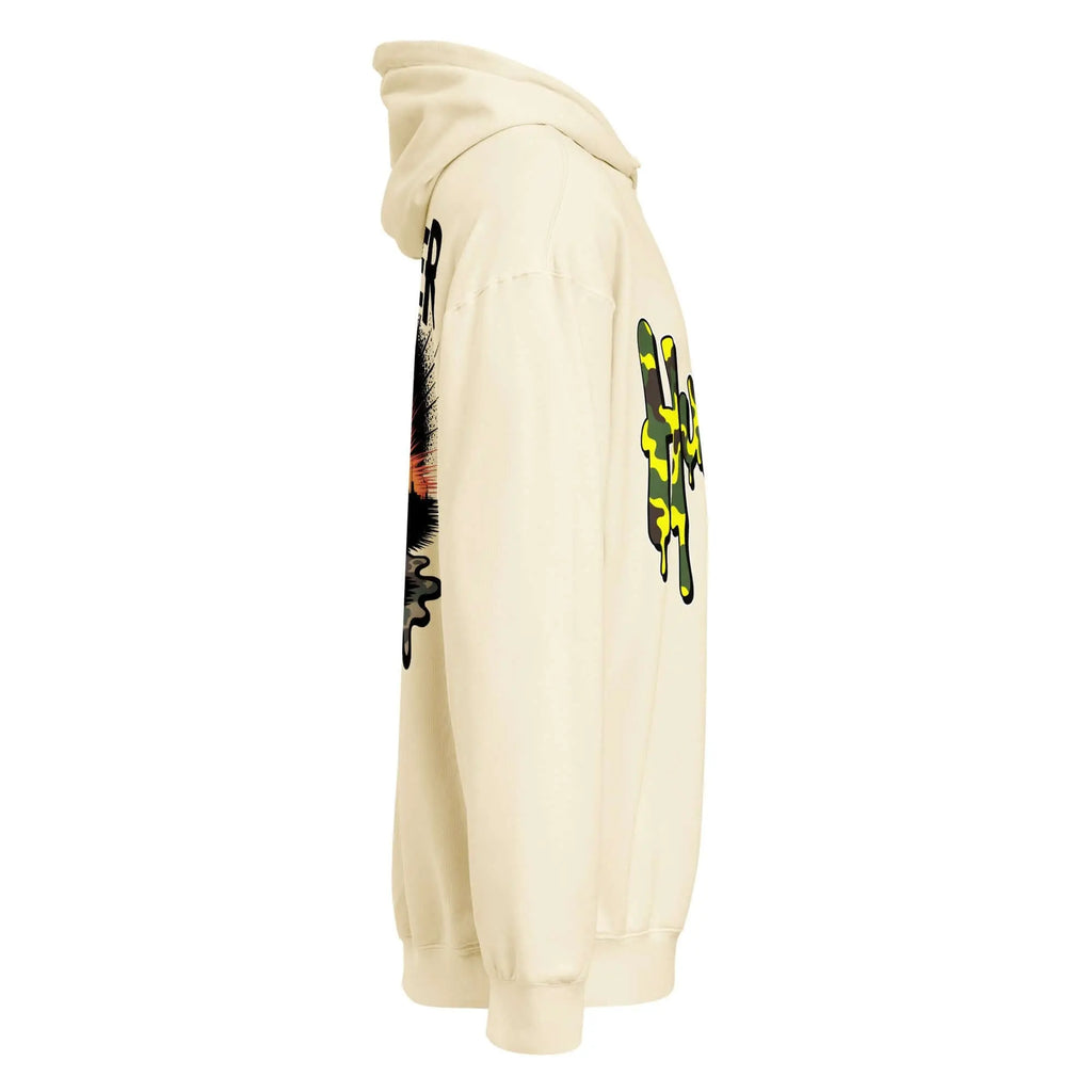 Trippy Melted Camo Soup Unisex garment - dyed lightweight hoodie - Hustler Dior