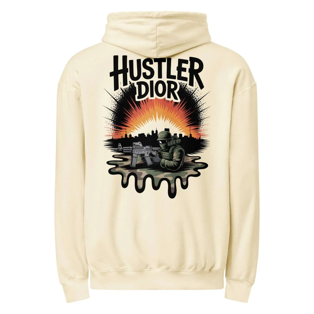 Trippy Melted Camo Soup Unisex garment - dyed lightweight hoodie - Hustler Dior