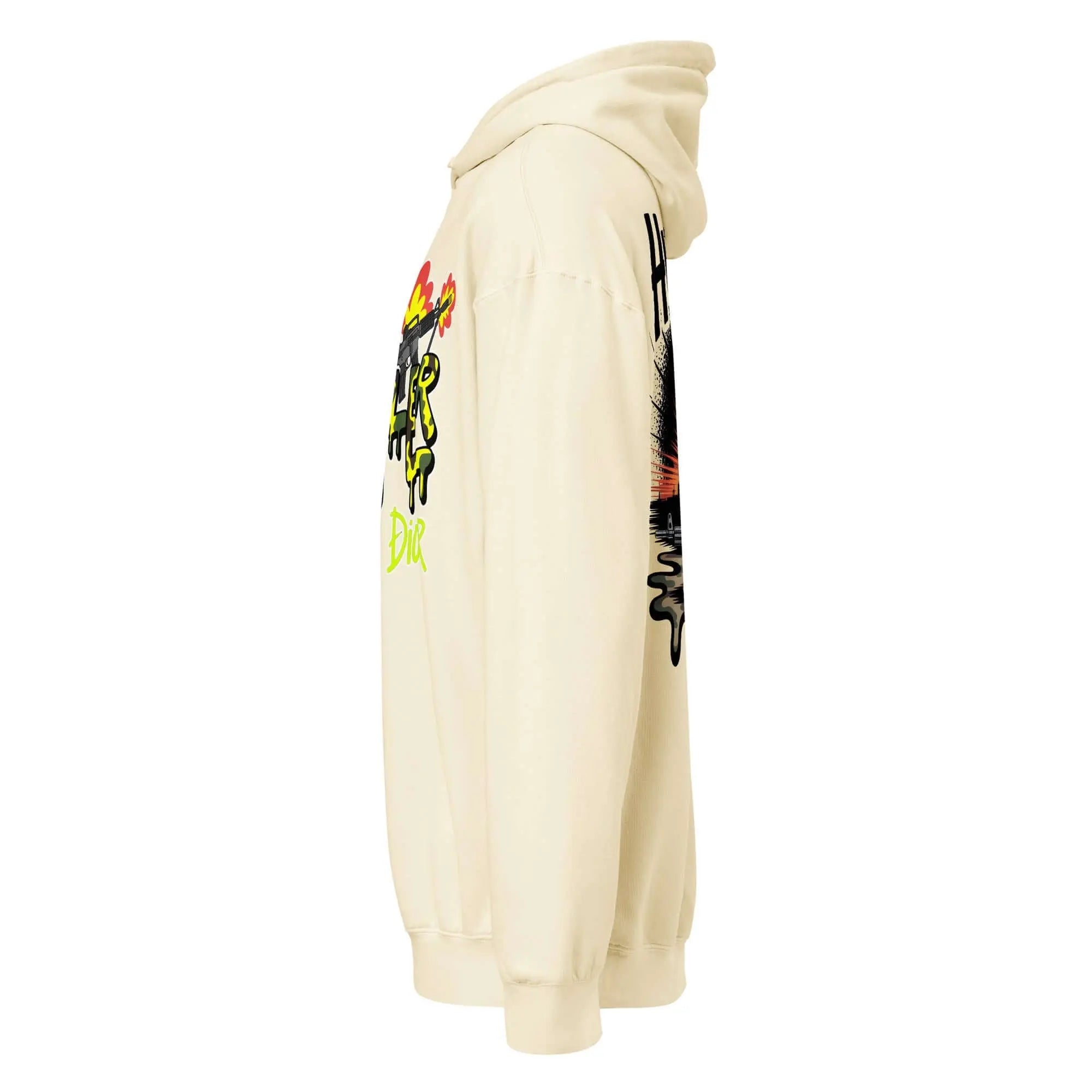 Trippy Melted Camo Soup Unisex garment - dyed lightweight hoodie - Hustler Dior