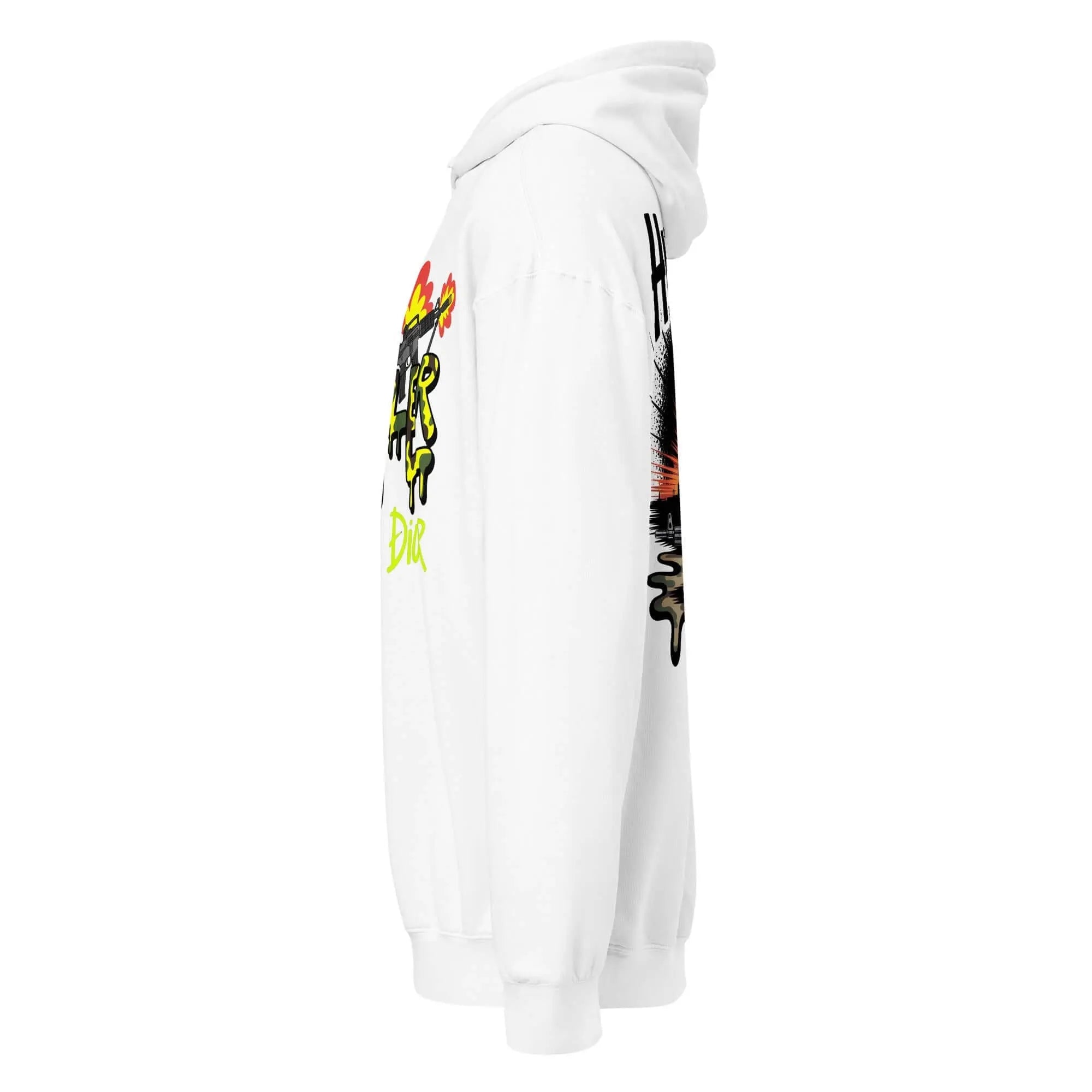 Trippy Melted Camo Soup Unisex garment - dyed lightweight hoodie - Hustler Dior