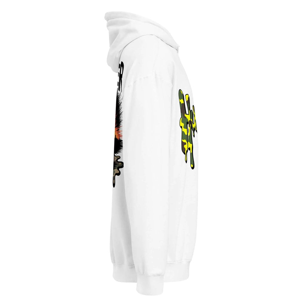 Trippy Melted Camo Soup Unisex garment - dyed lightweight hoodie - Hustler Dior