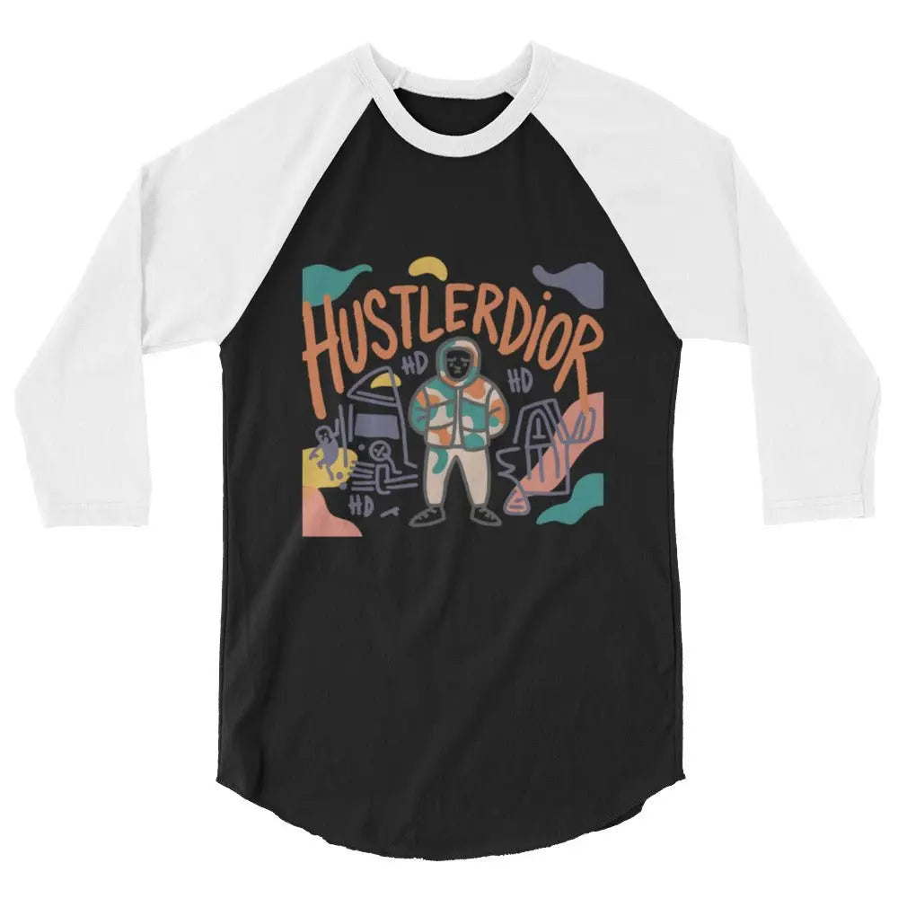 Trippy Walk 3/4 sleeve raglan shirt Classic Cotton.